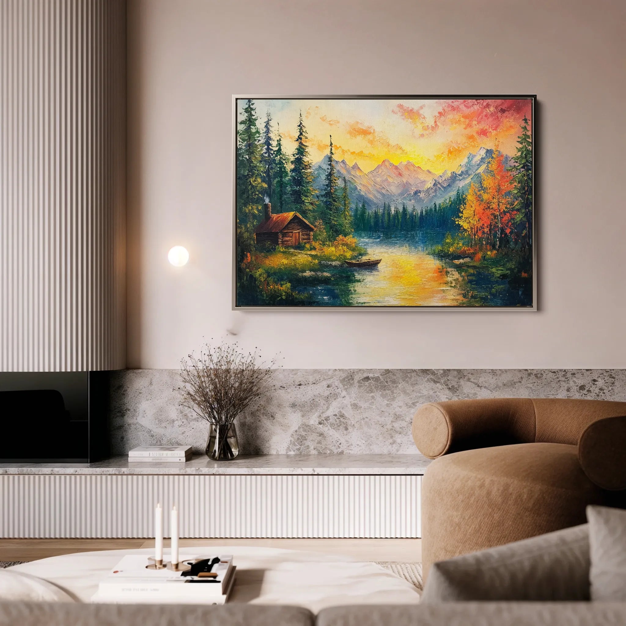 Landscape 214 Canvas Art 60 x 40 cm / Black