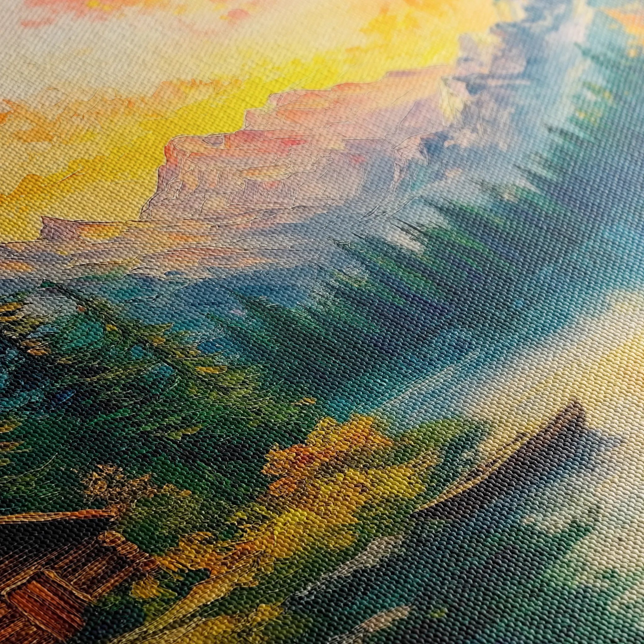 Landscape 214 Canvas Art 60 x 40 cm / Black