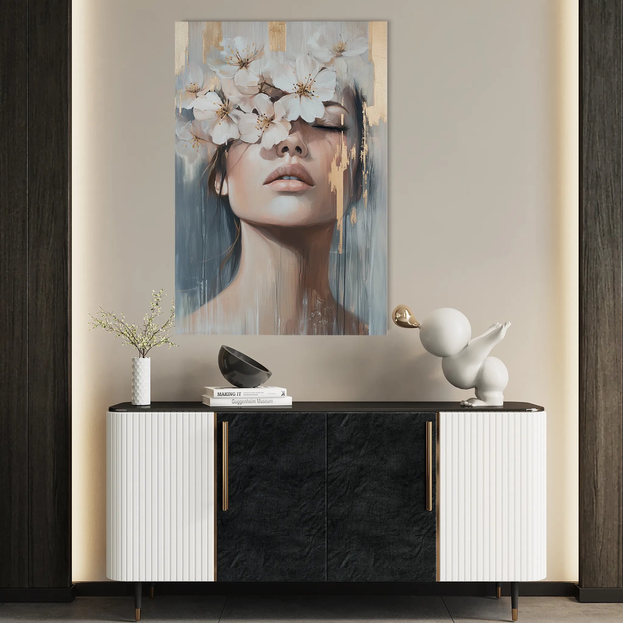 Portrait 214 Canvas Art 60 x 40 cm / Black