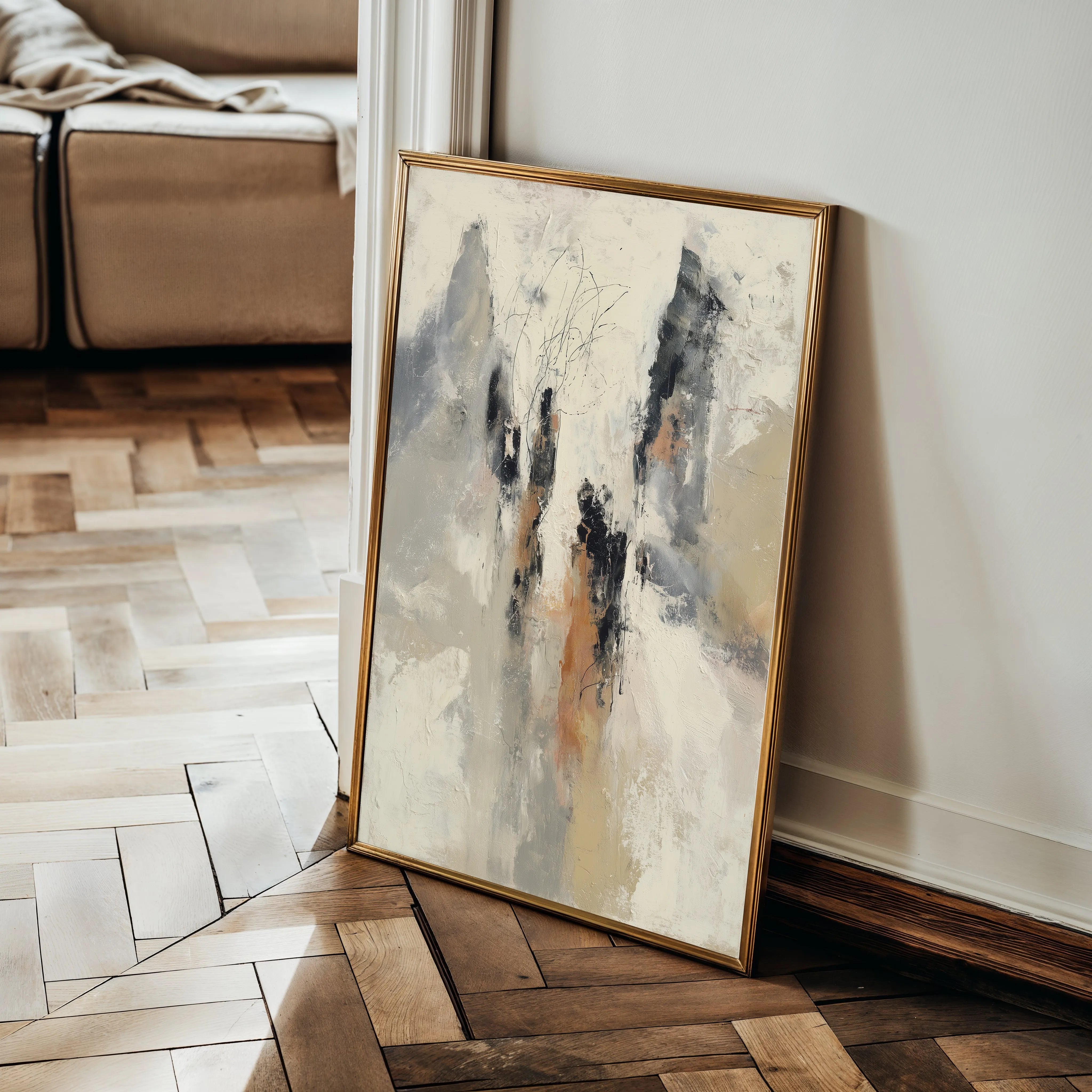 Abstract 2142 Canvas Art 60 x 40 cm / Black