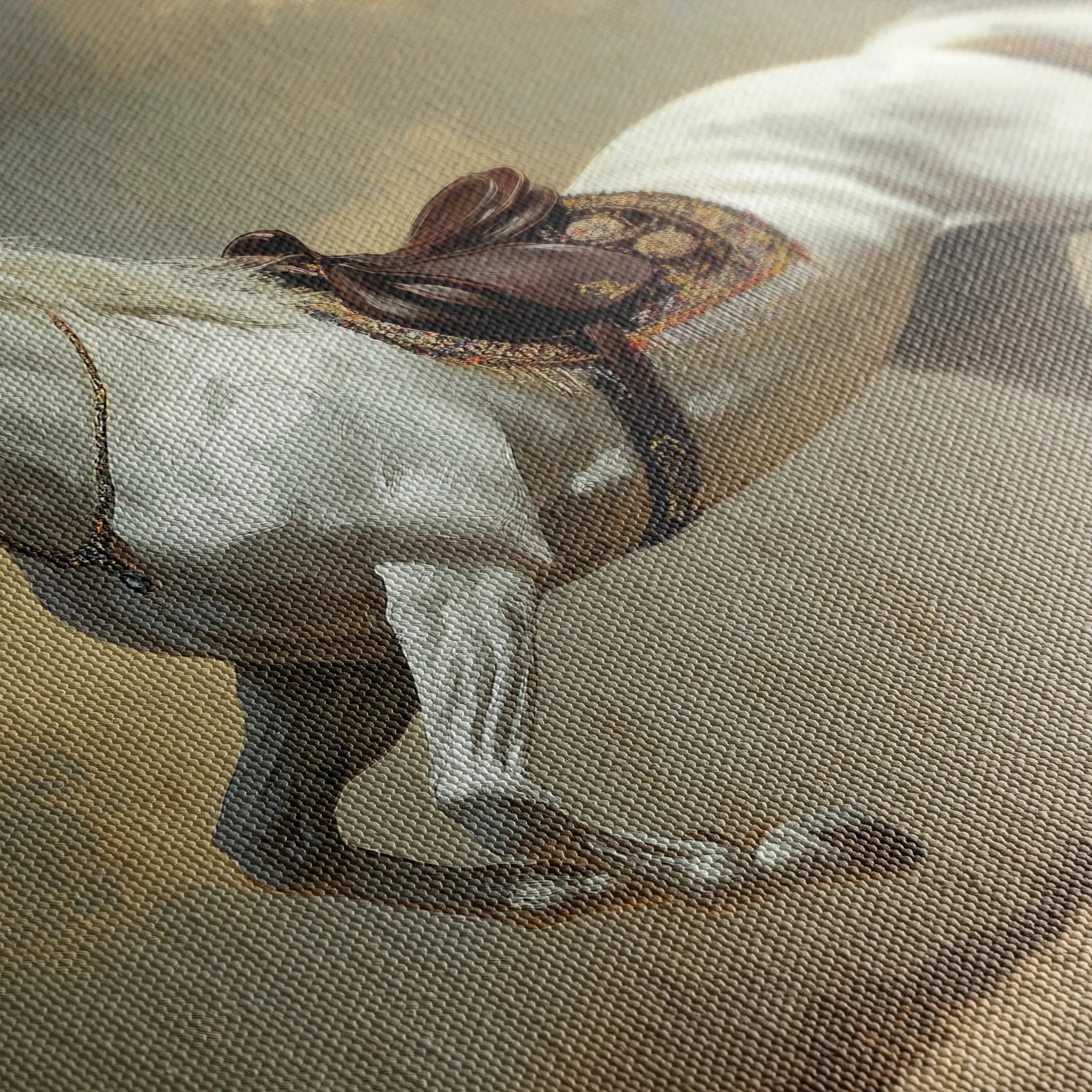 Horses 215 Canvas Art 60 x 40 cm / Black