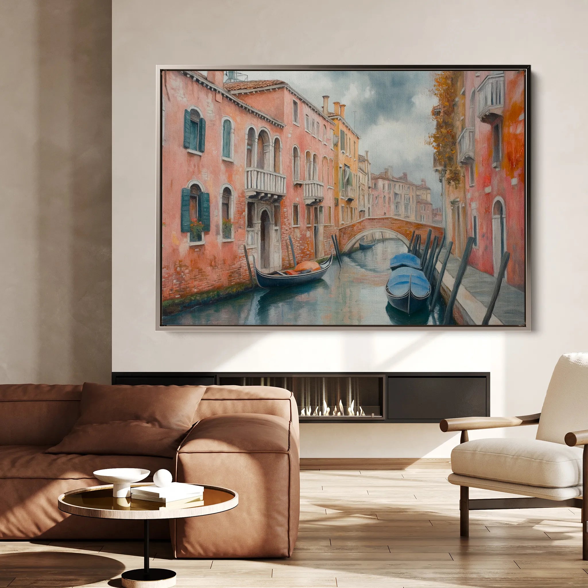 Landscape 215 Canvas Art 60 x 40 cm / Black