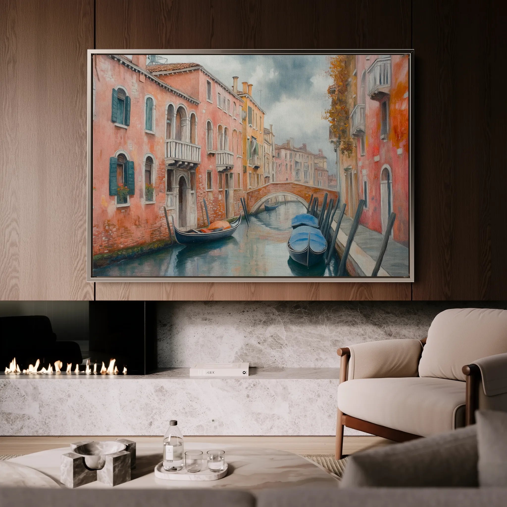 Landscape 215 Canvas Art 60 x 40 cm / Black