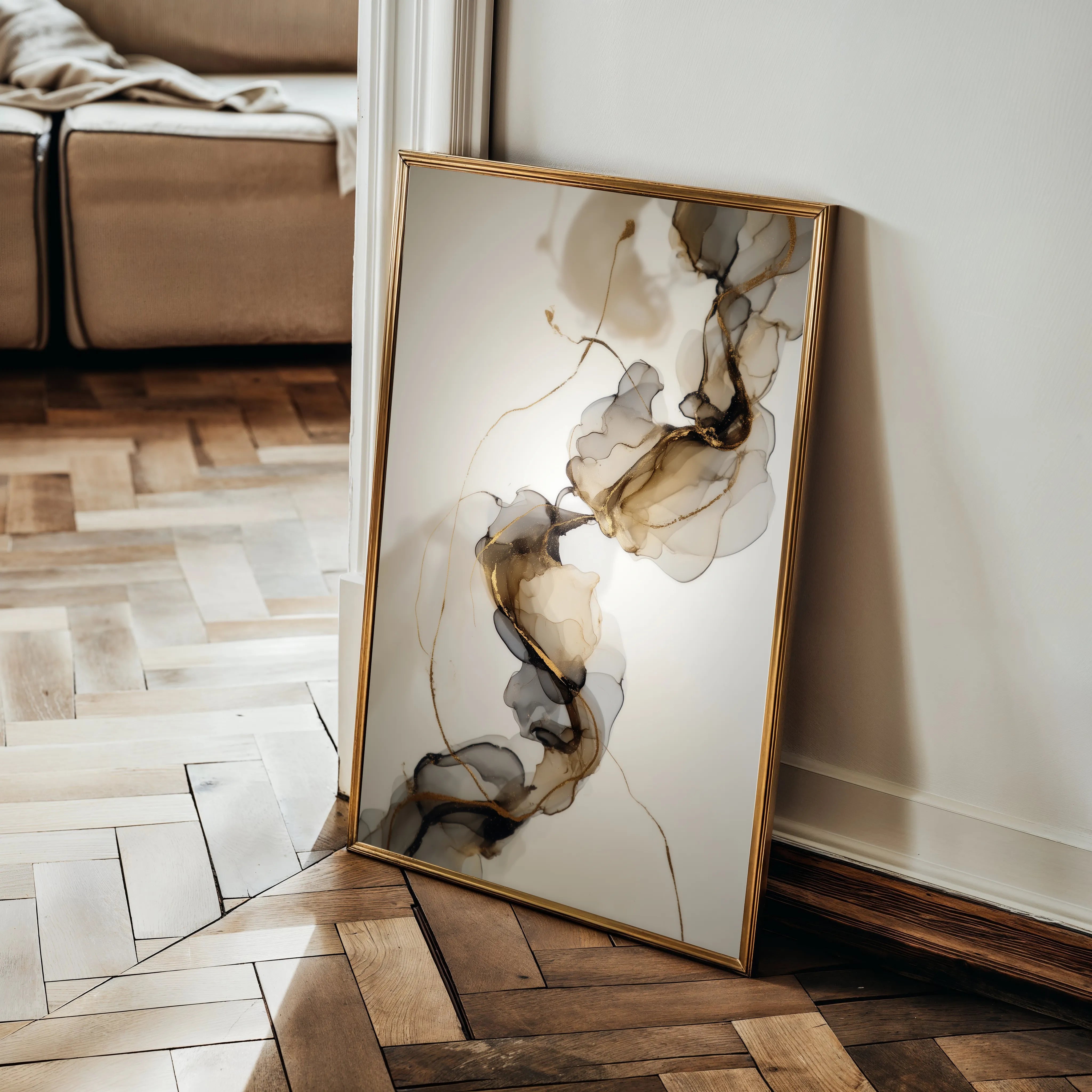 Abstract 2153 Canvas Art 60 x 40 cm / Black