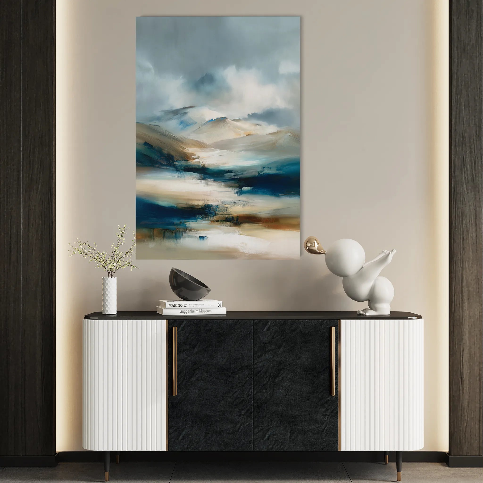 Abstract 2154 Canvas Art 60 x 40 cm / Black