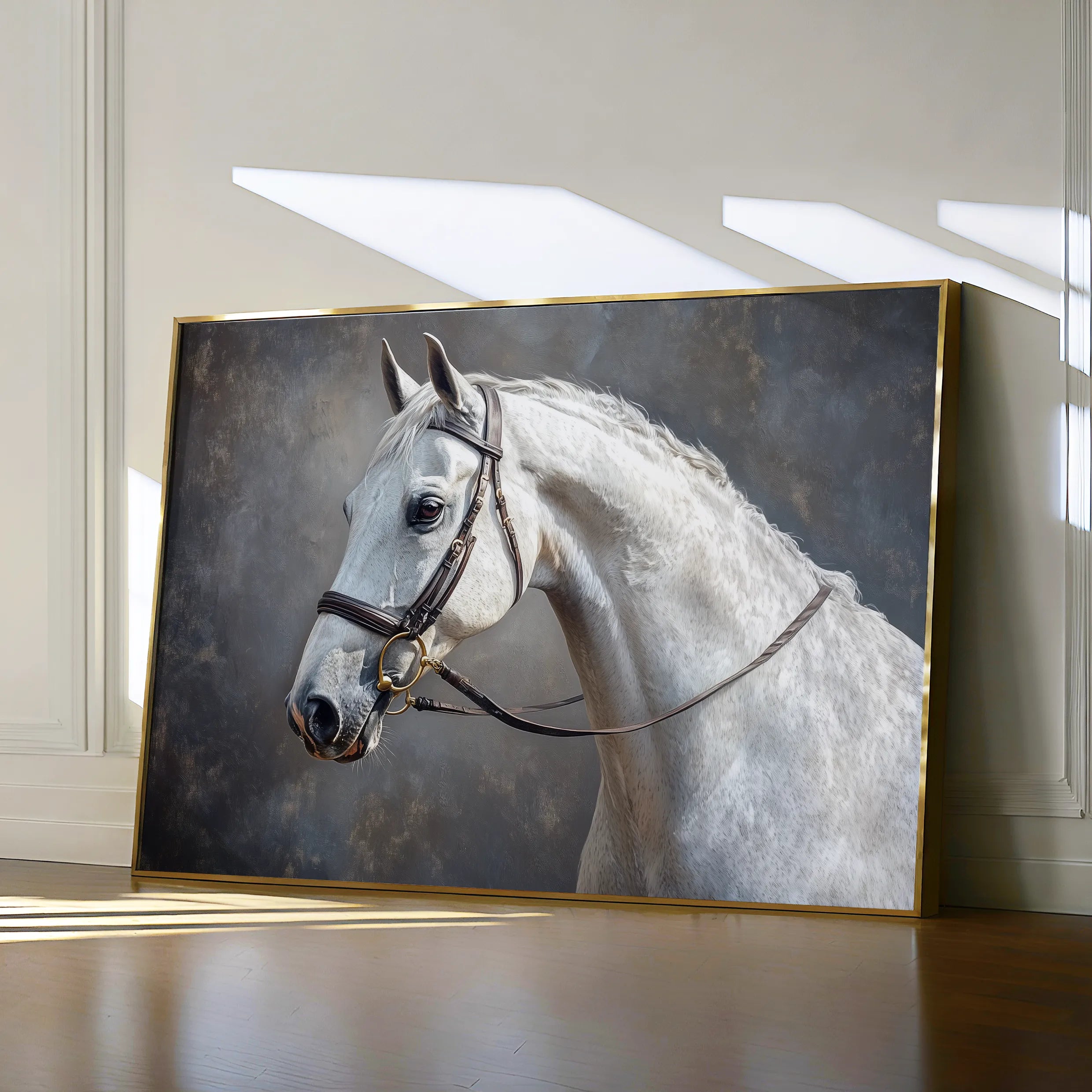 Horses 216 Canvas Art 60 x 40 cm / Black