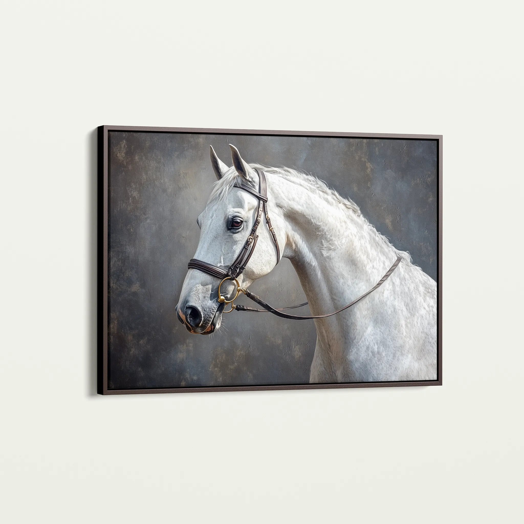 Horses 216 Canvas Art 60 x 40 cm / Black