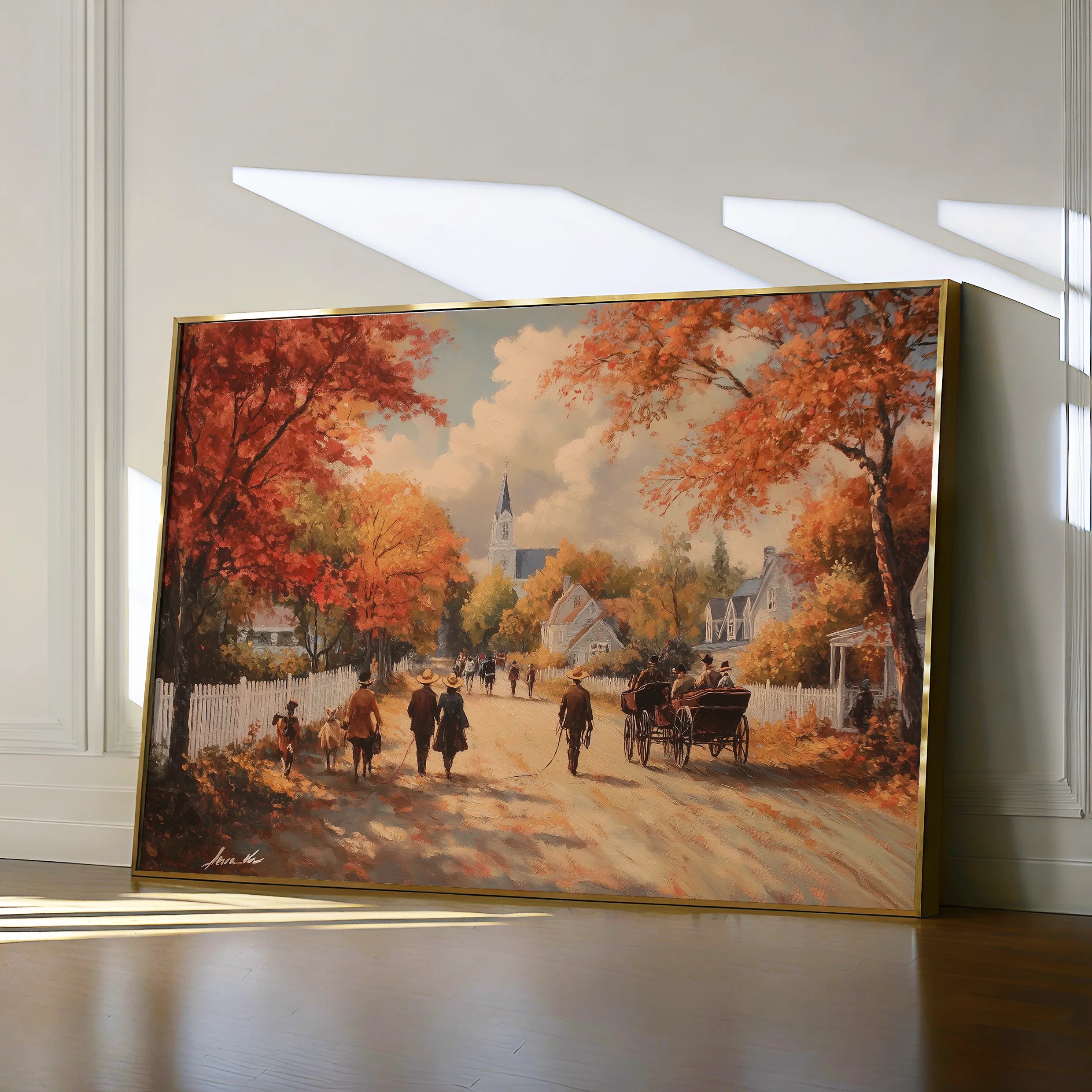 Landscape 216 Canvas Art 60 x 40 cm / Black