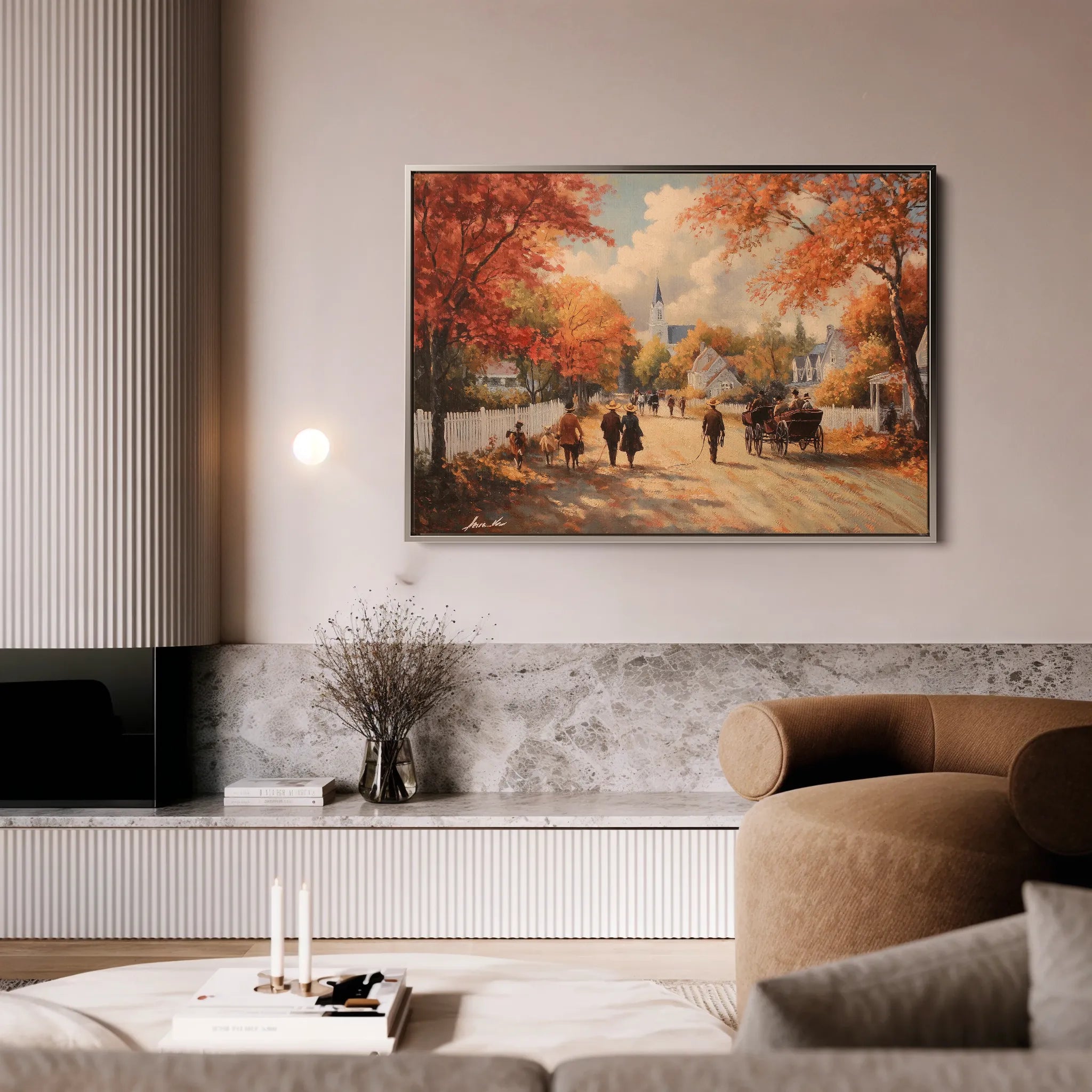 Landscape 216 Canvas Art 60 x 40 cm / Black