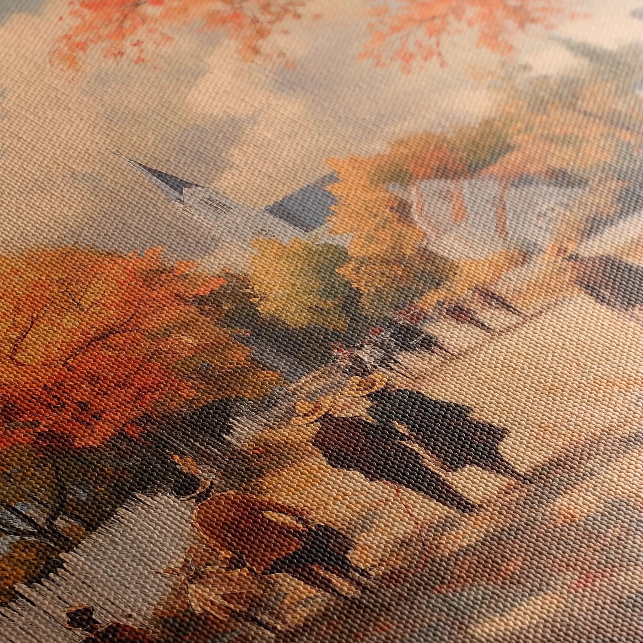 Landscape 216 Canvas Art 60 x 40 cm / Black