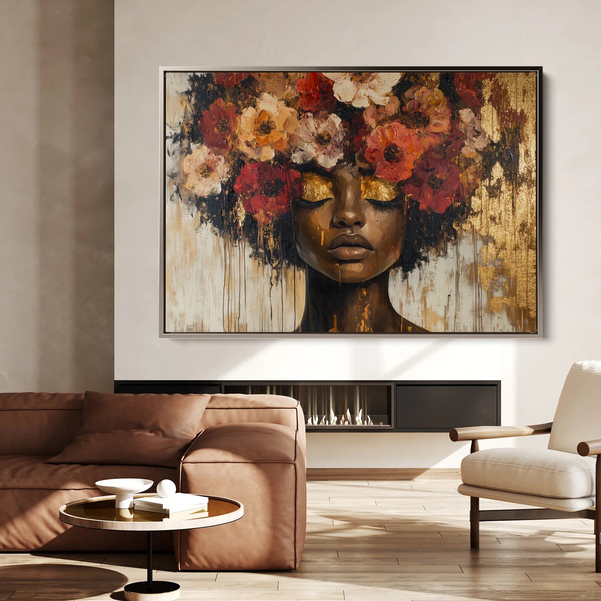 Portrait 216 Canvas Art 60 x 40 cm / Black