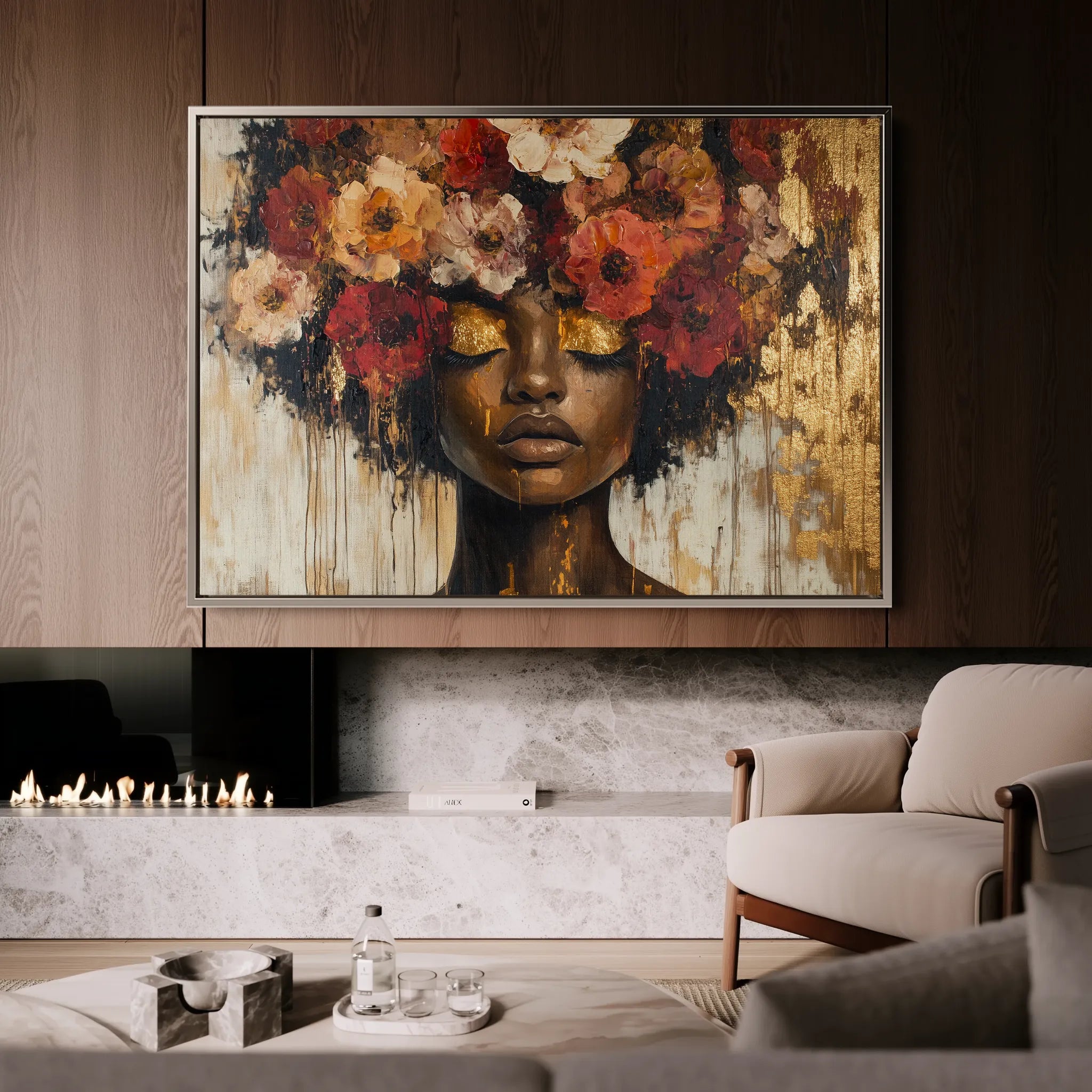 Portrait 216 Canvas Art 60 x 40 cm / Black
