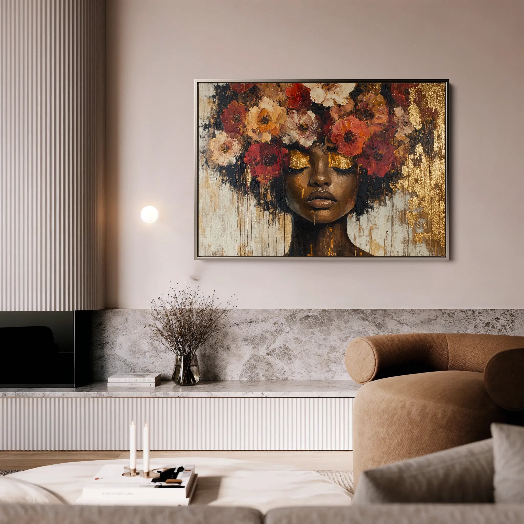 Portrait 216 Canvas Art 60 x 40 cm / Black