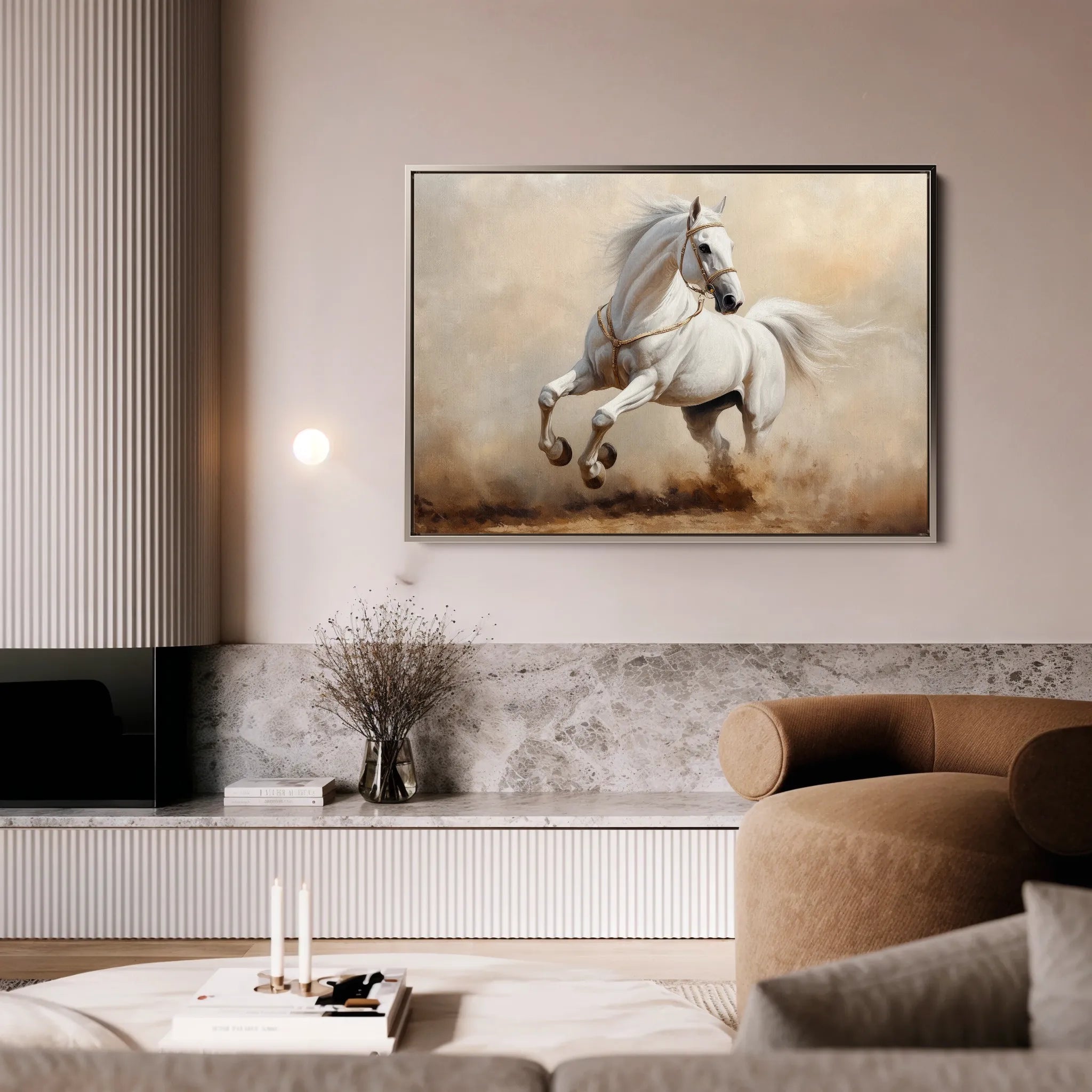 Horses 217 Canvas Art 60 x 40 cm / Black