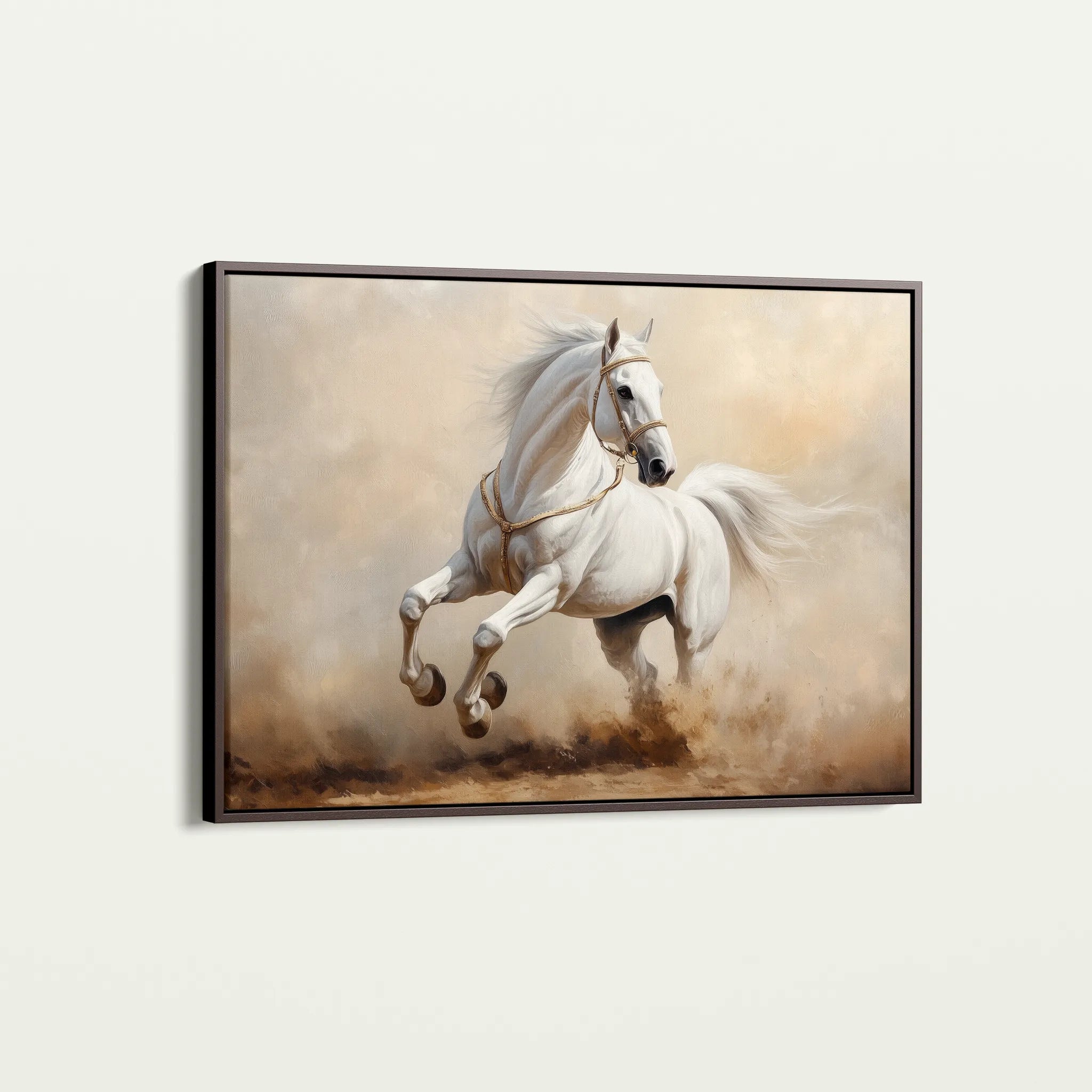 Horses 217 Canvas Art 60 x 40 cm / Black