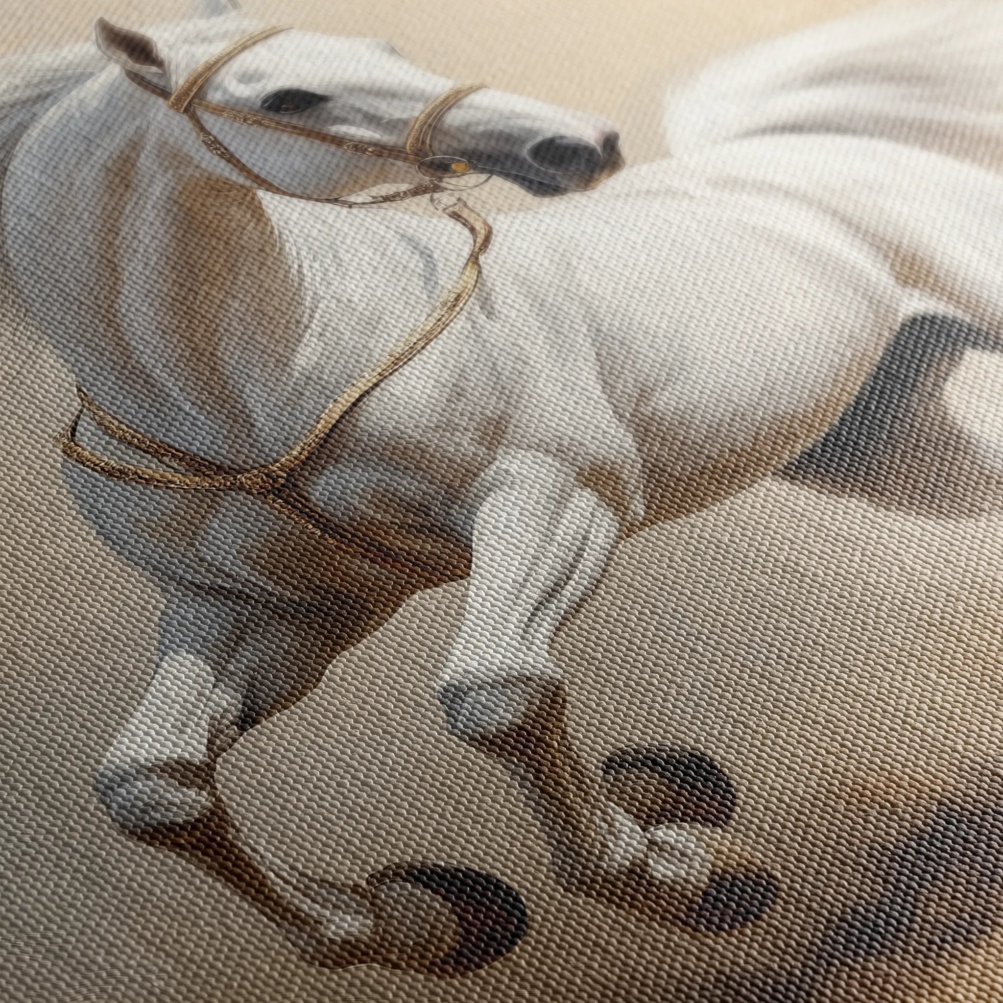 Horses 217 Canvas Art 60 x 40 cm / Black