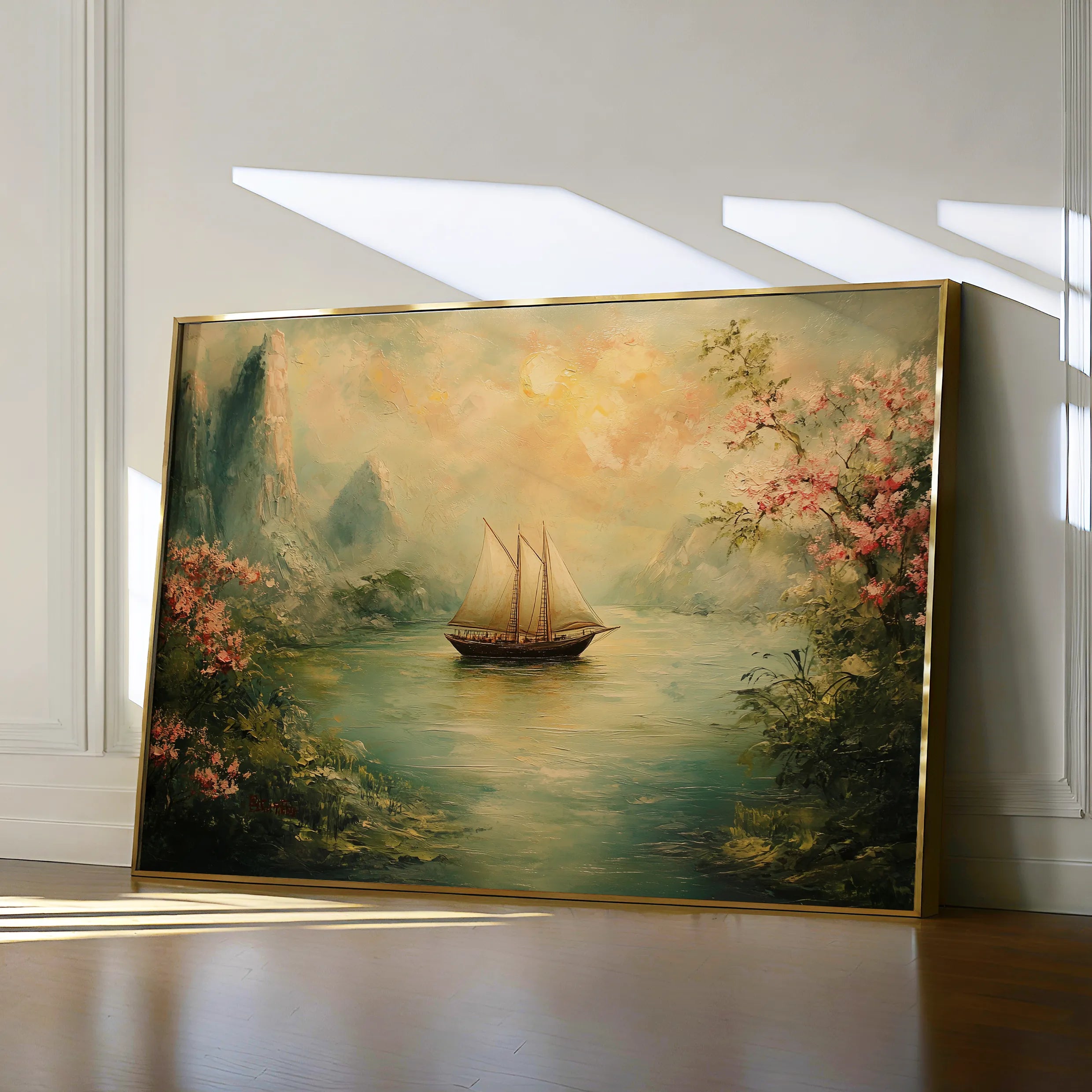 Landscape 217 Canvas Art 60 x 40 cm / Black