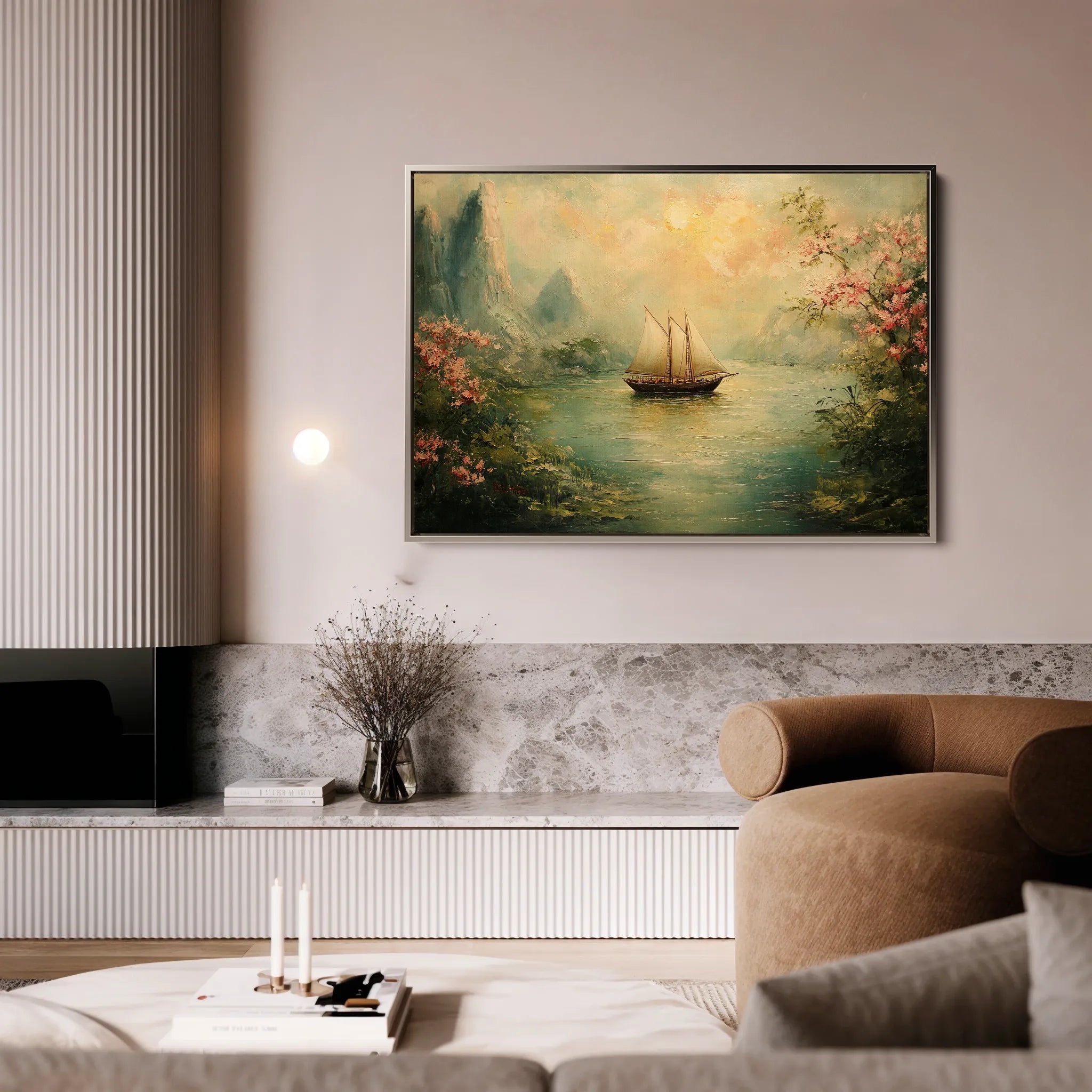 Landscape 217 Canvas Art 60 x 40 cm / Black