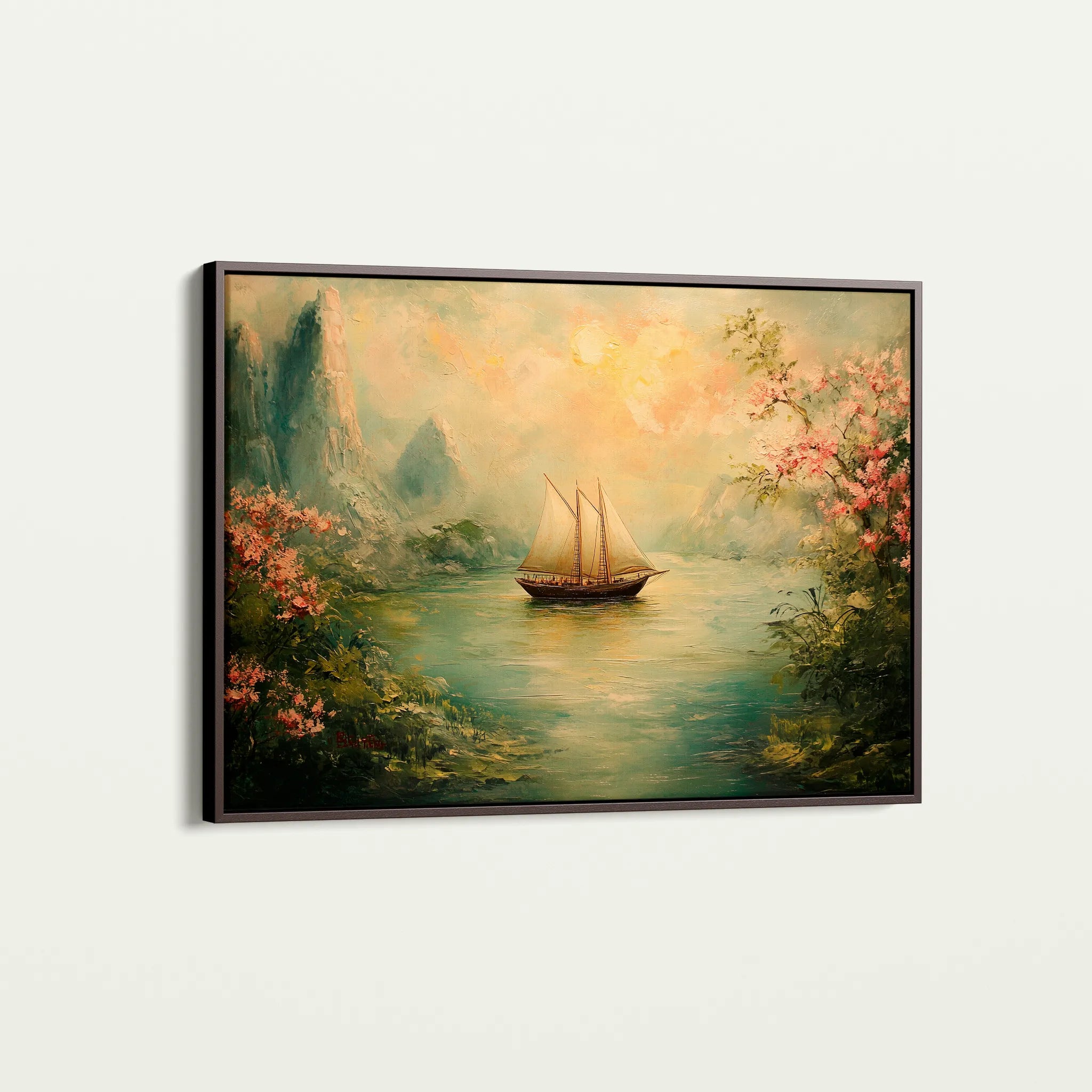 Landscape 217 Canvas Art 60 x 40 cm / Black