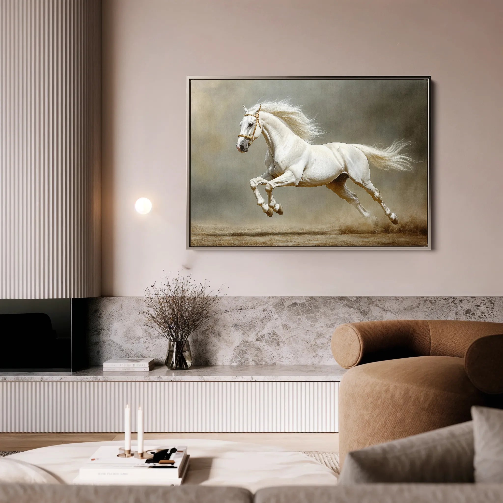 Horses 218 Canvas Art 60 x 40 cm / Black