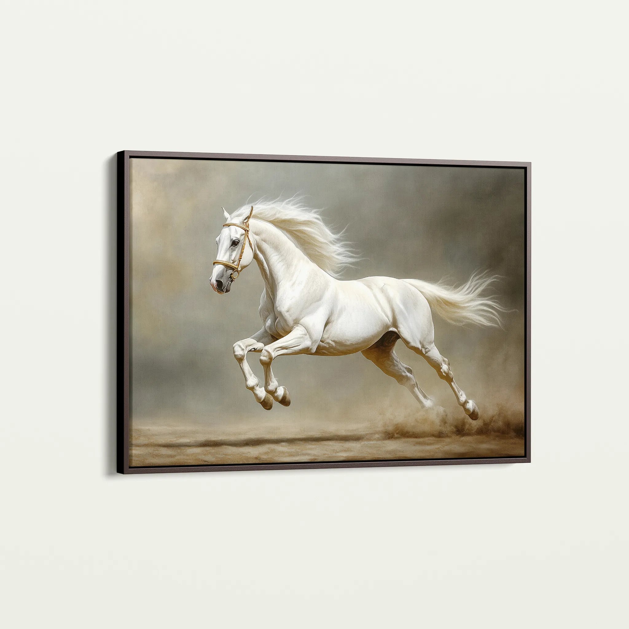 Horses 218 Canvas Art 60 x 40 cm / Black