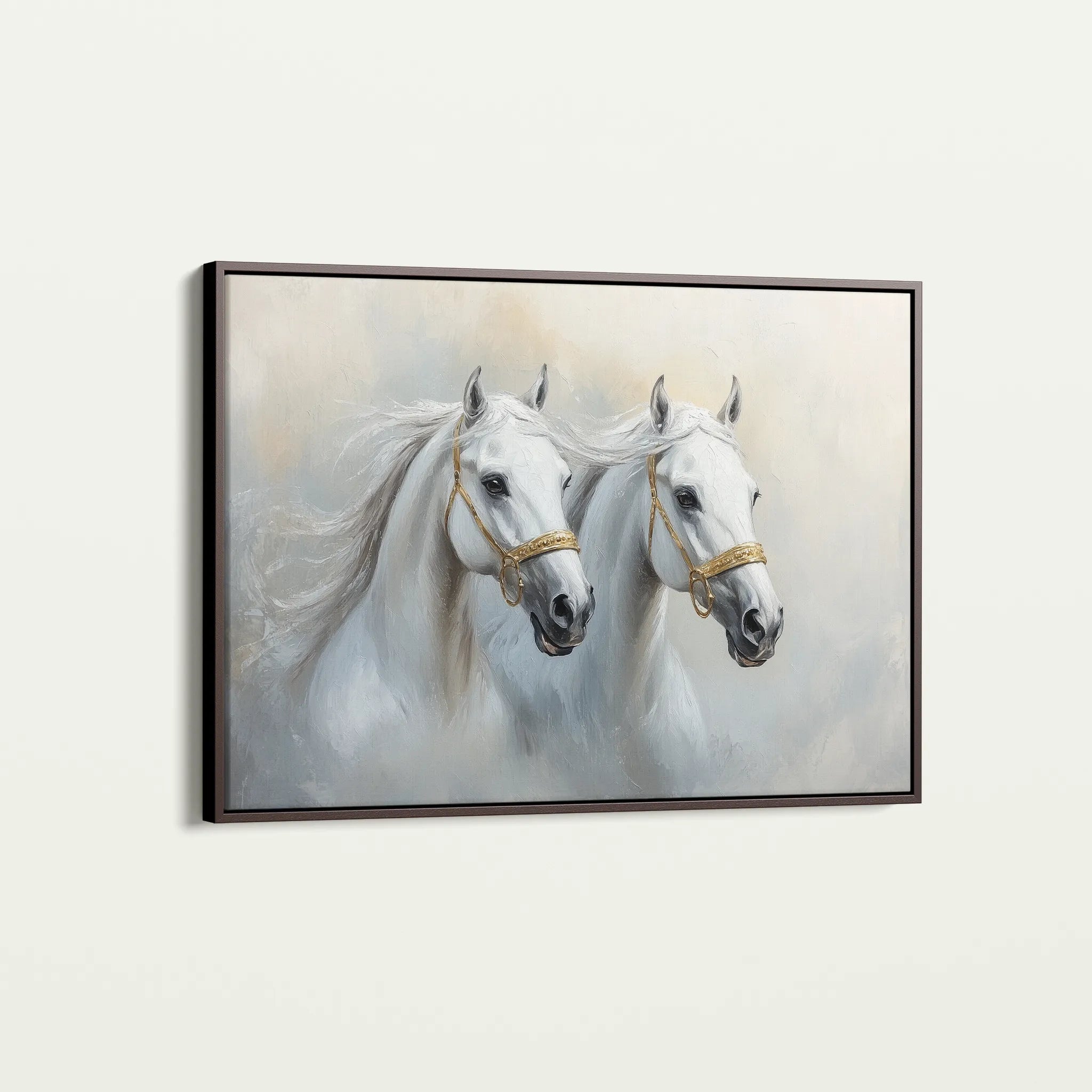 Horses 219 Canvas Art 60 x 40 cm / Black