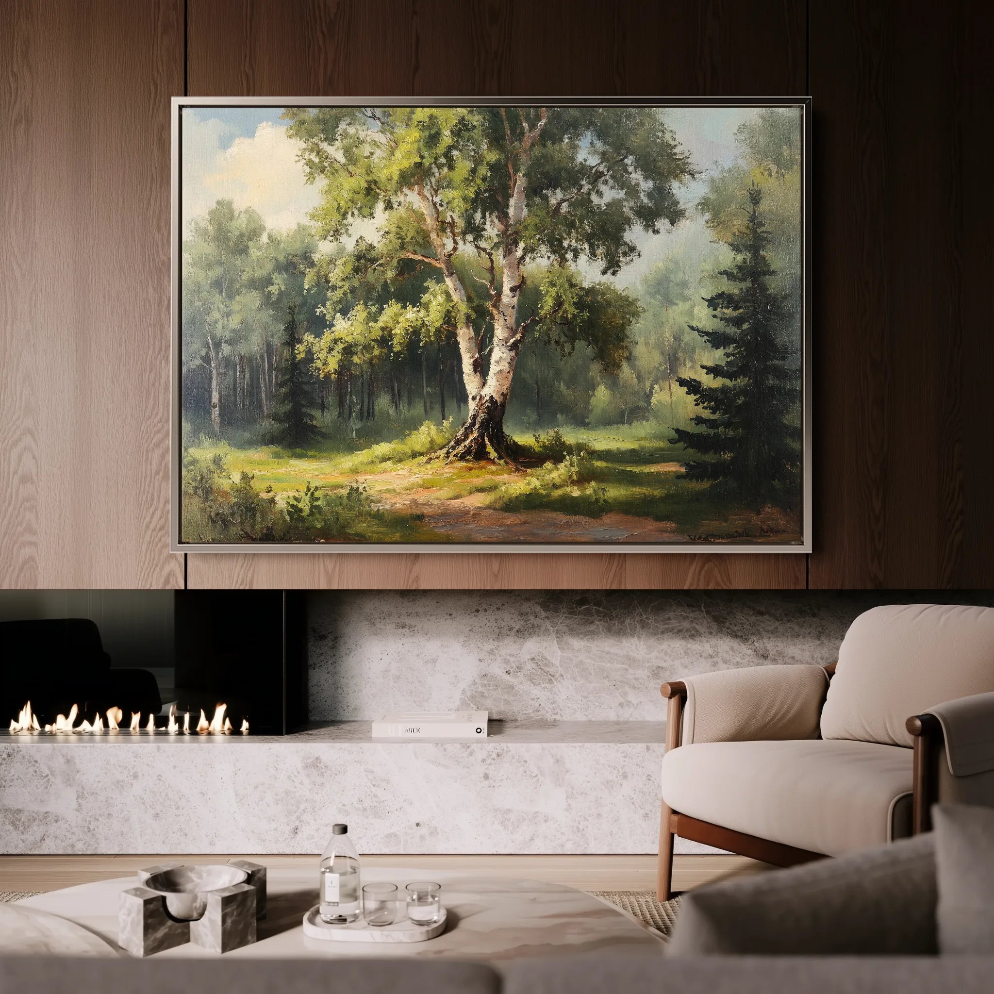 Landscape 219 Canvas Art 60 x 40 cm / Black