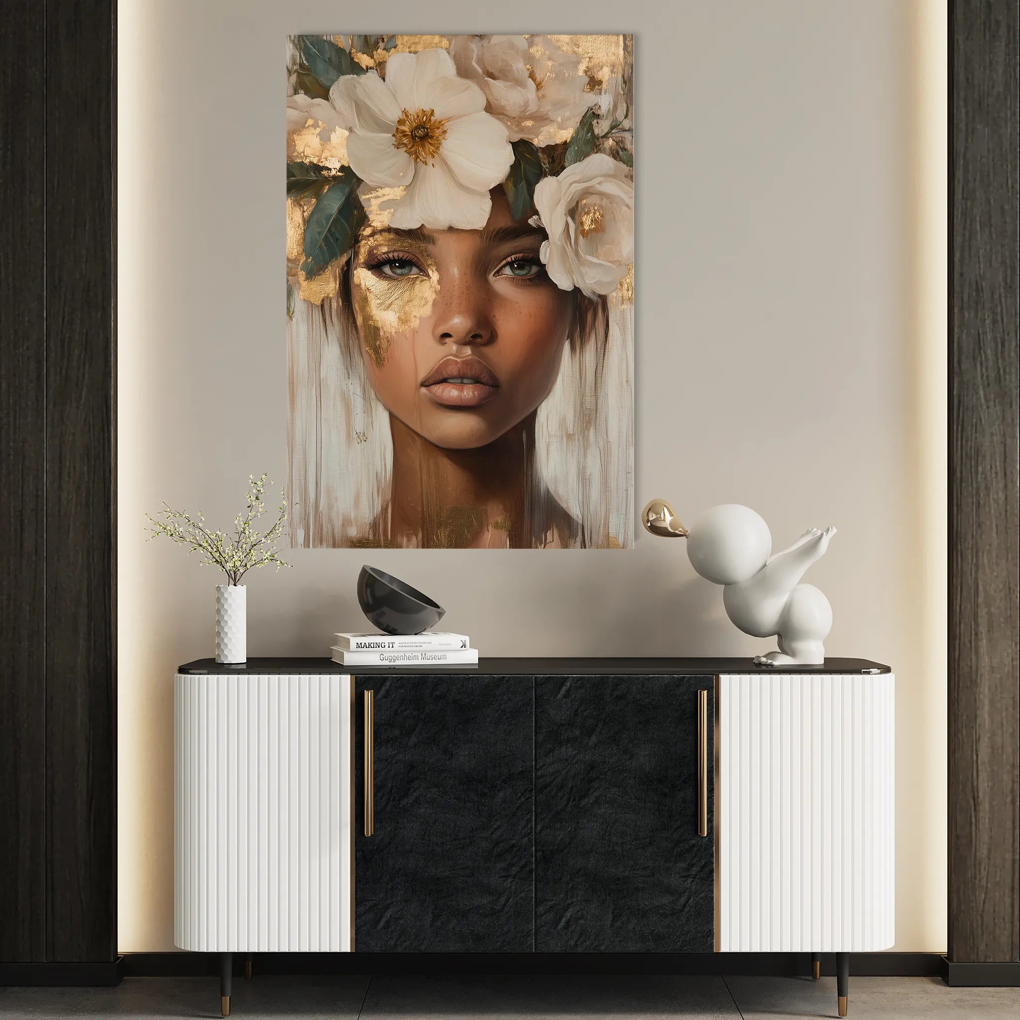 Portrait 219 Canvas Art 60 x 40 cm / Black