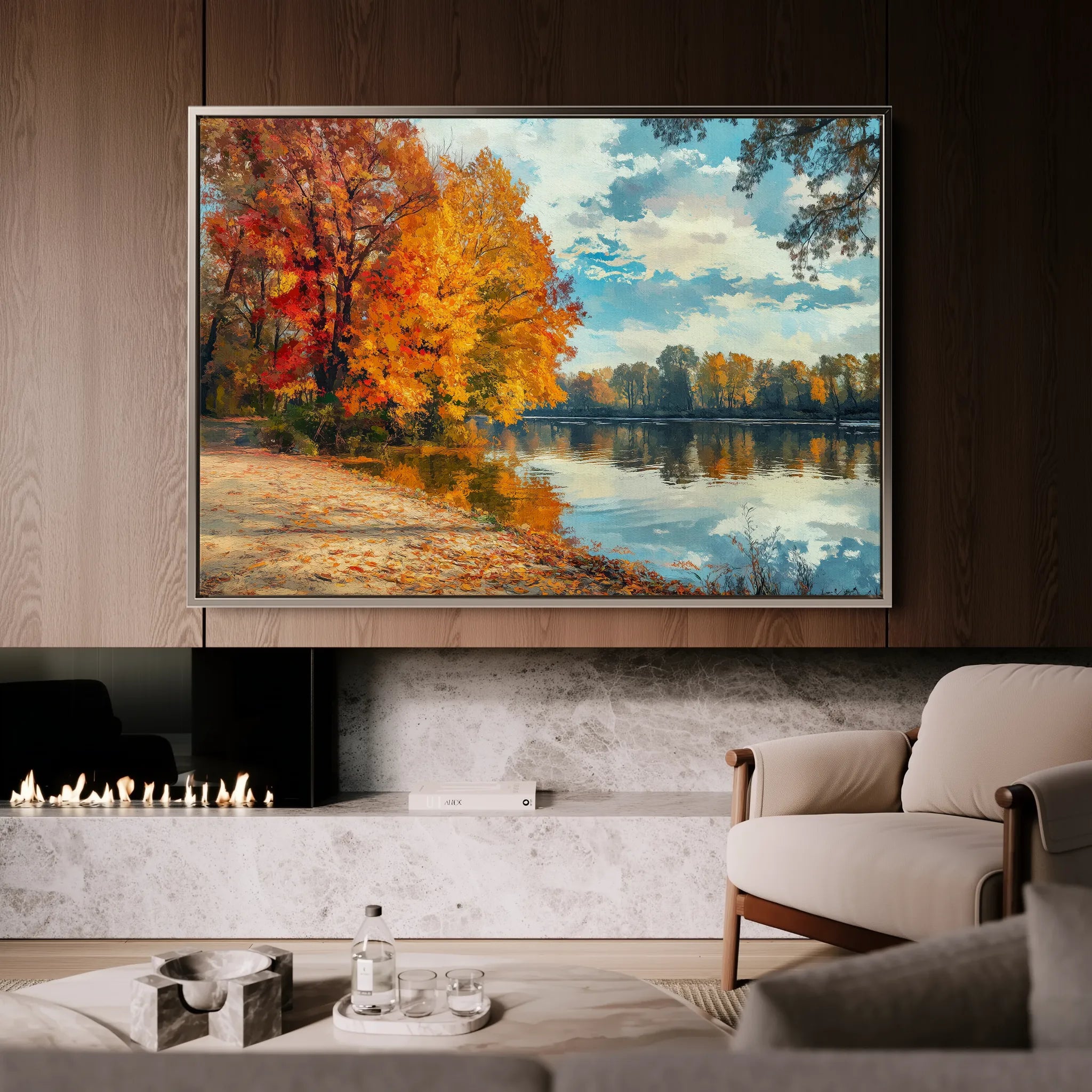 Landscape 220 Canvas Art 60 x 40 cm / Black