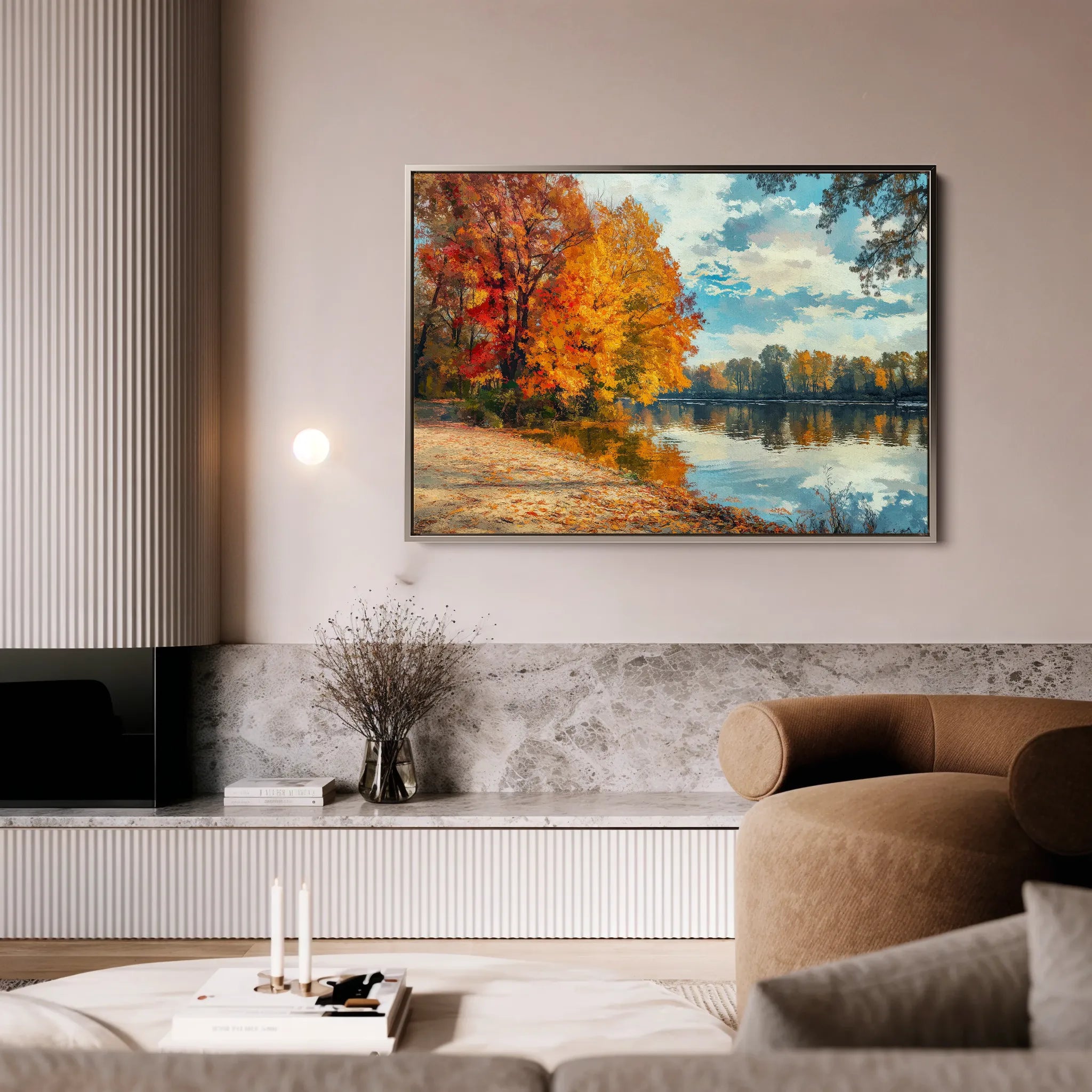 Landscape 220 Canvas Art 60 x 40 cm / Black