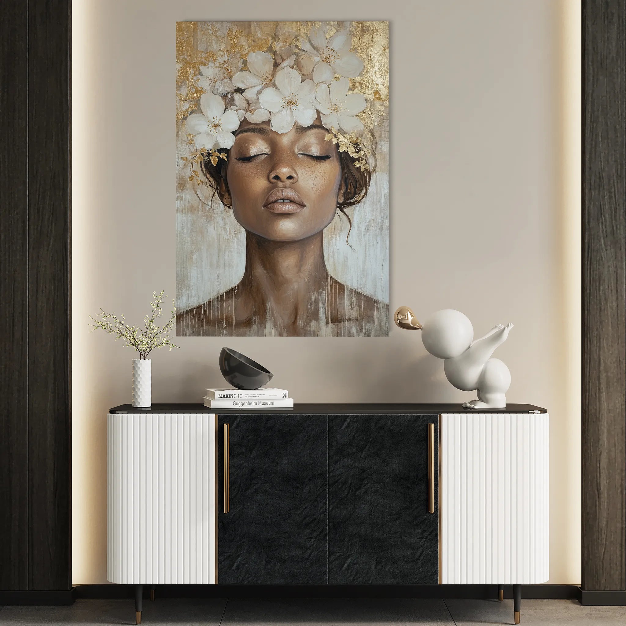 Portrait 220 Canvas Art 60 x 40 cm / Black