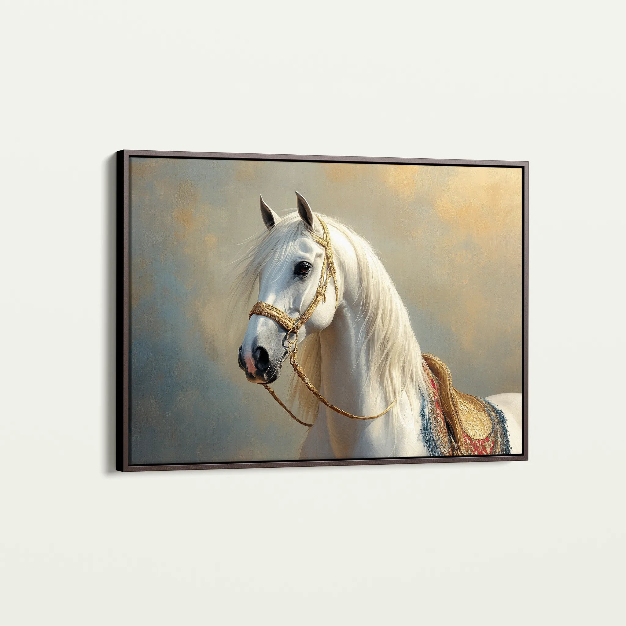 Horses 221 Canvas Art 60 x 40 cm / Black
