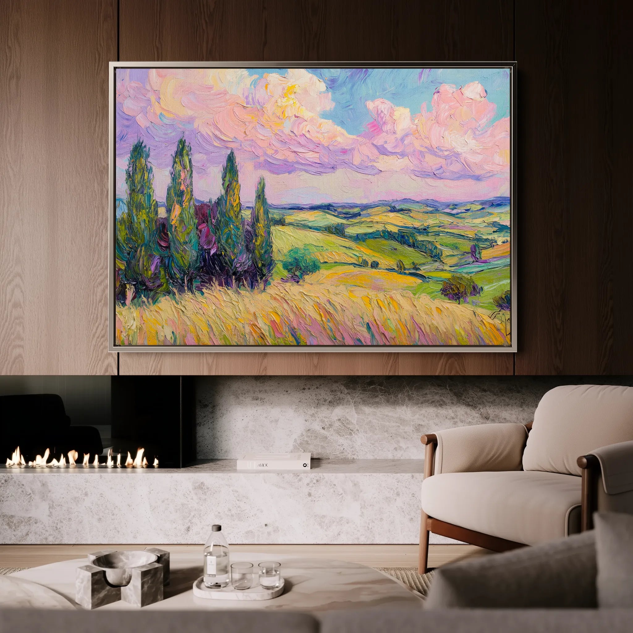 Landscape 221 Canvas Art 60 x 40 cm / Black