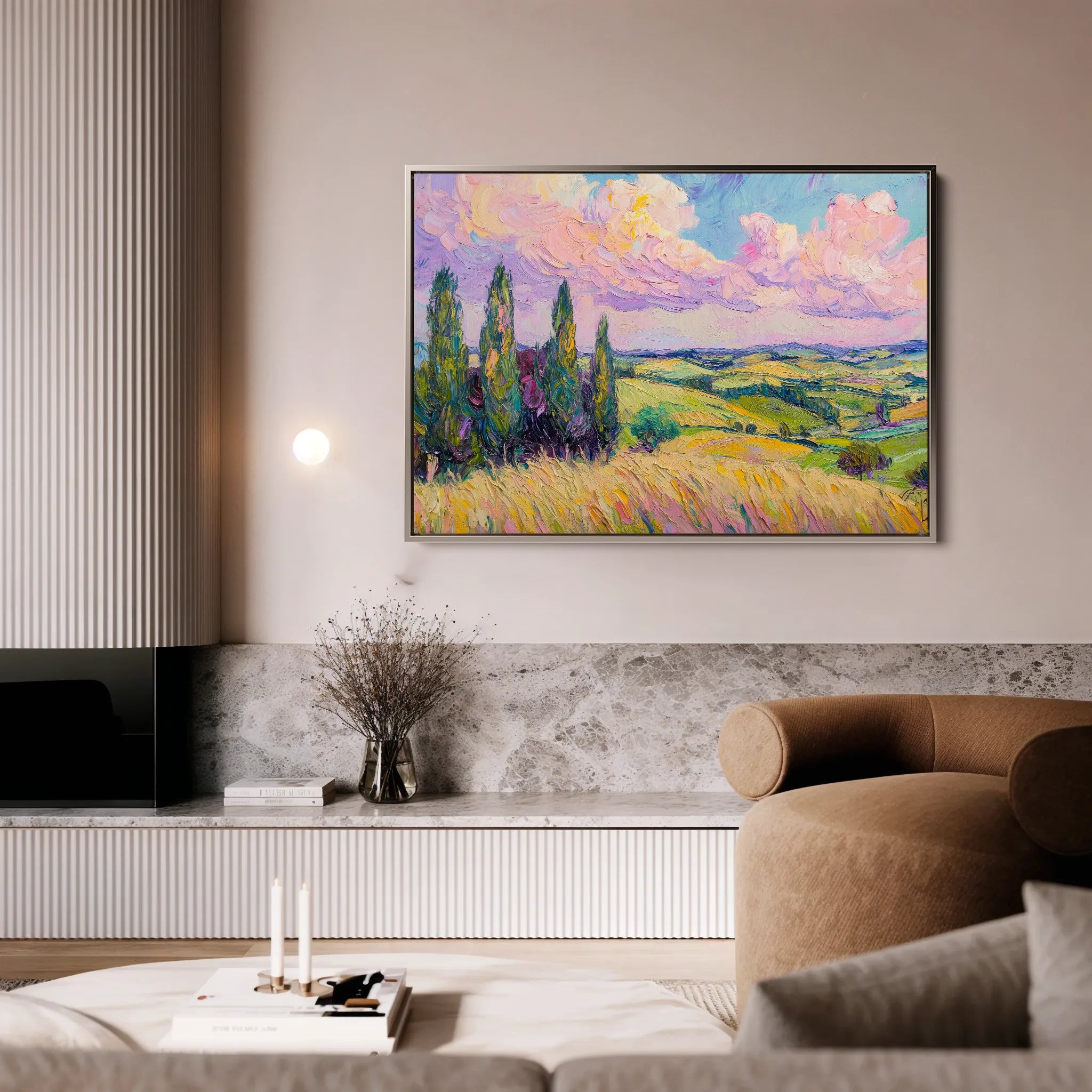 Landscape 221 Canvas Art 60 x 40 cm / Black