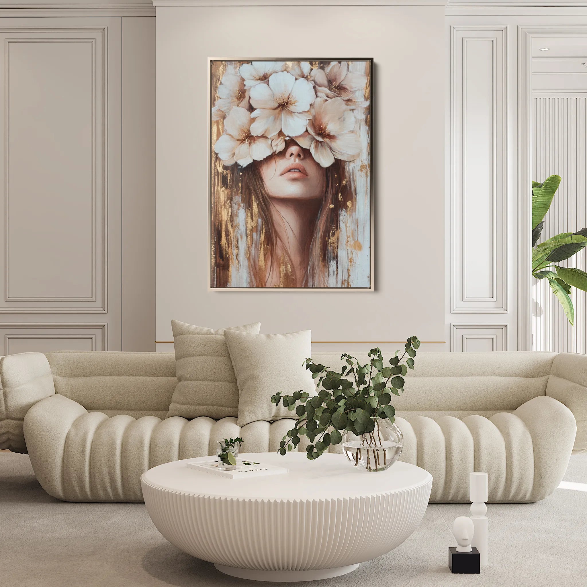 Portrait 221 Canvas Art 60 x 40 cm / Black