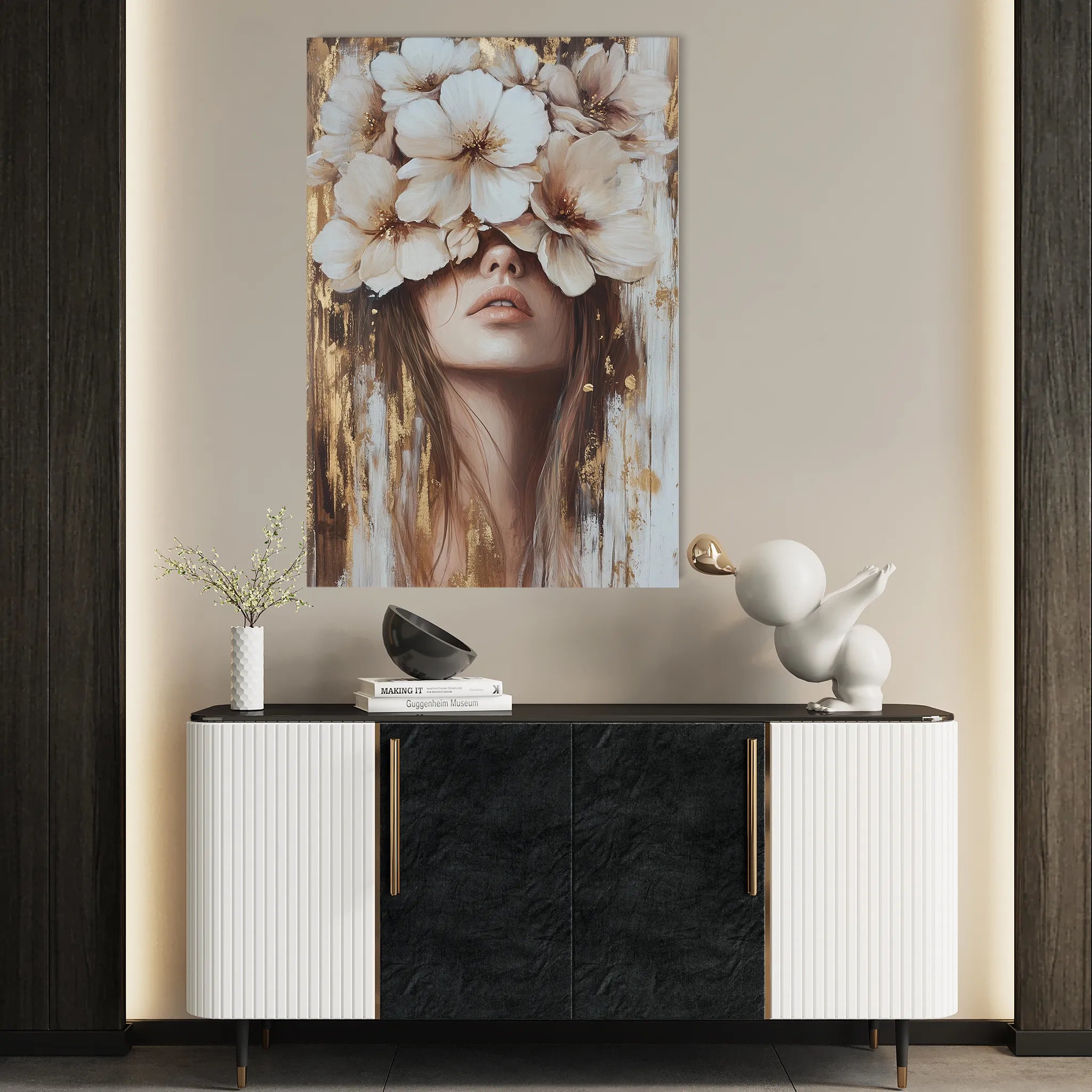 Portrait 221 Canvas Art 60 x 40 cm / Black