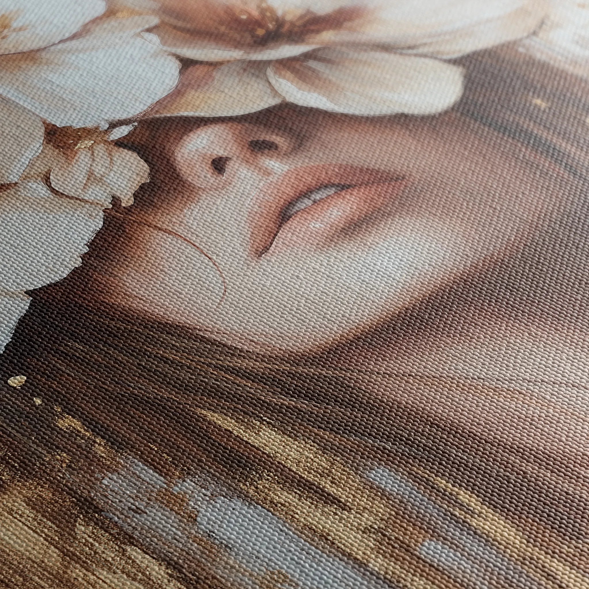 Portrait 221 Canvas Art 60 x 40 cm / Black