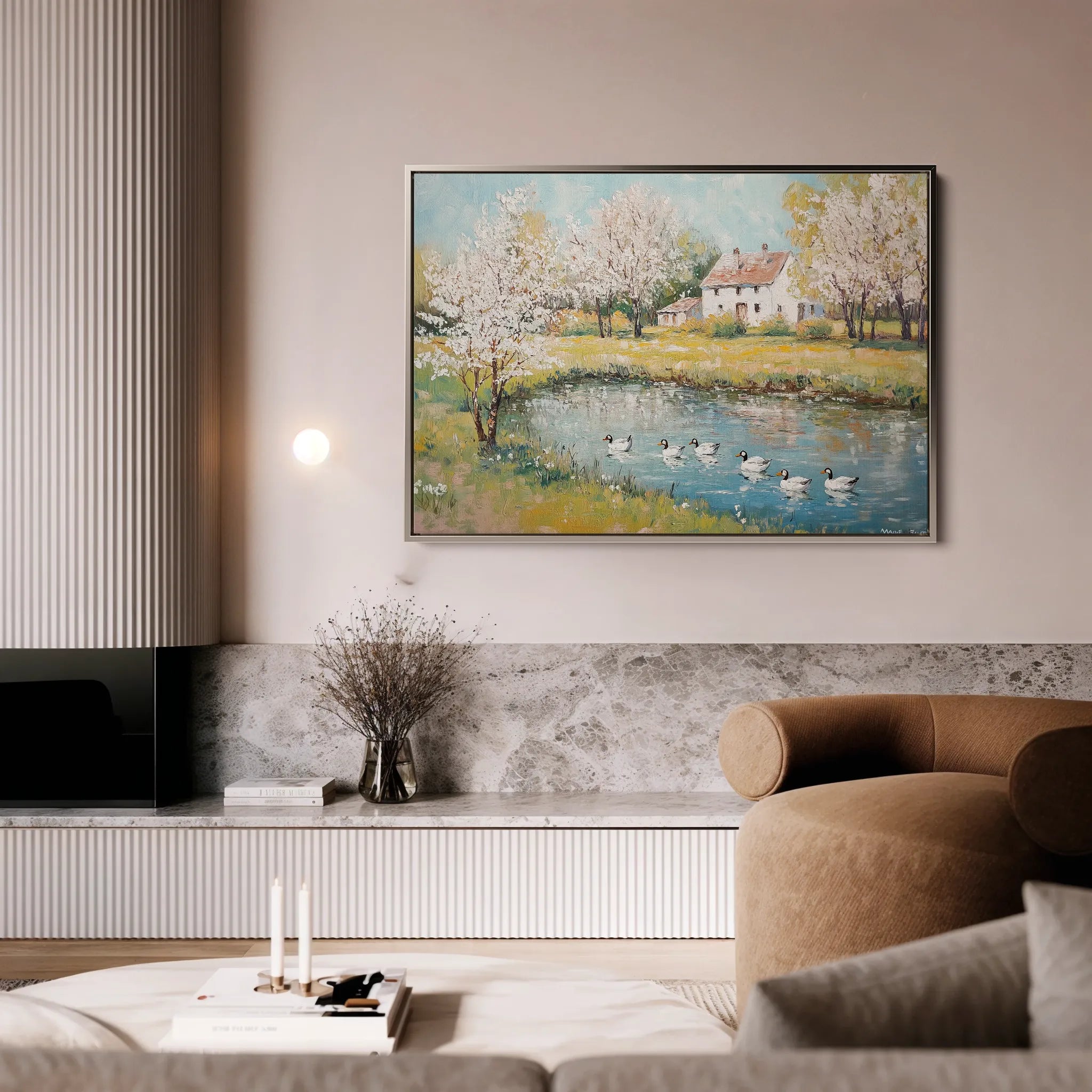 Landscape 222 Canvas Art 60 x 40 cm / Black
