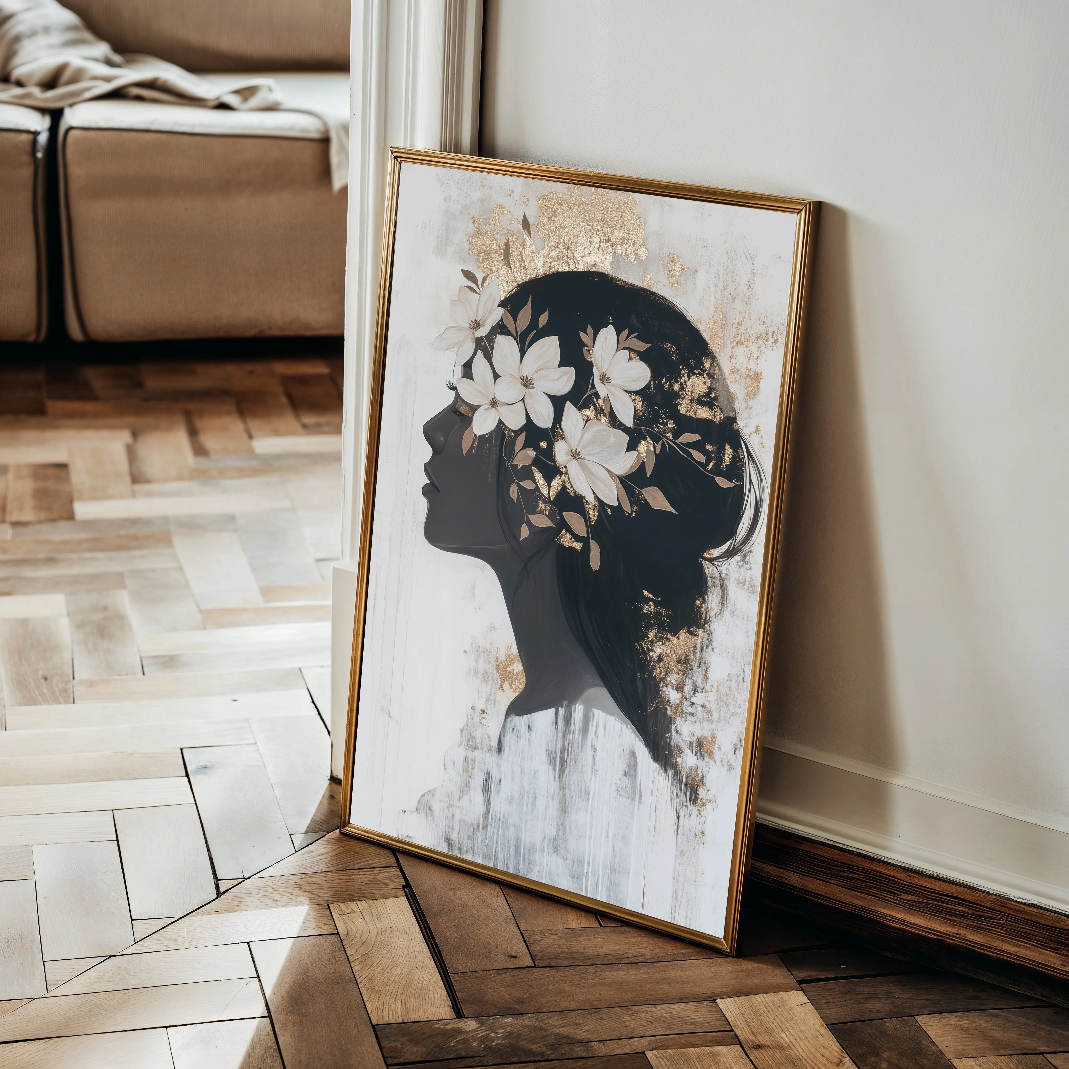 Portrait 222 Canvas Art 60 x 40 cm / Black