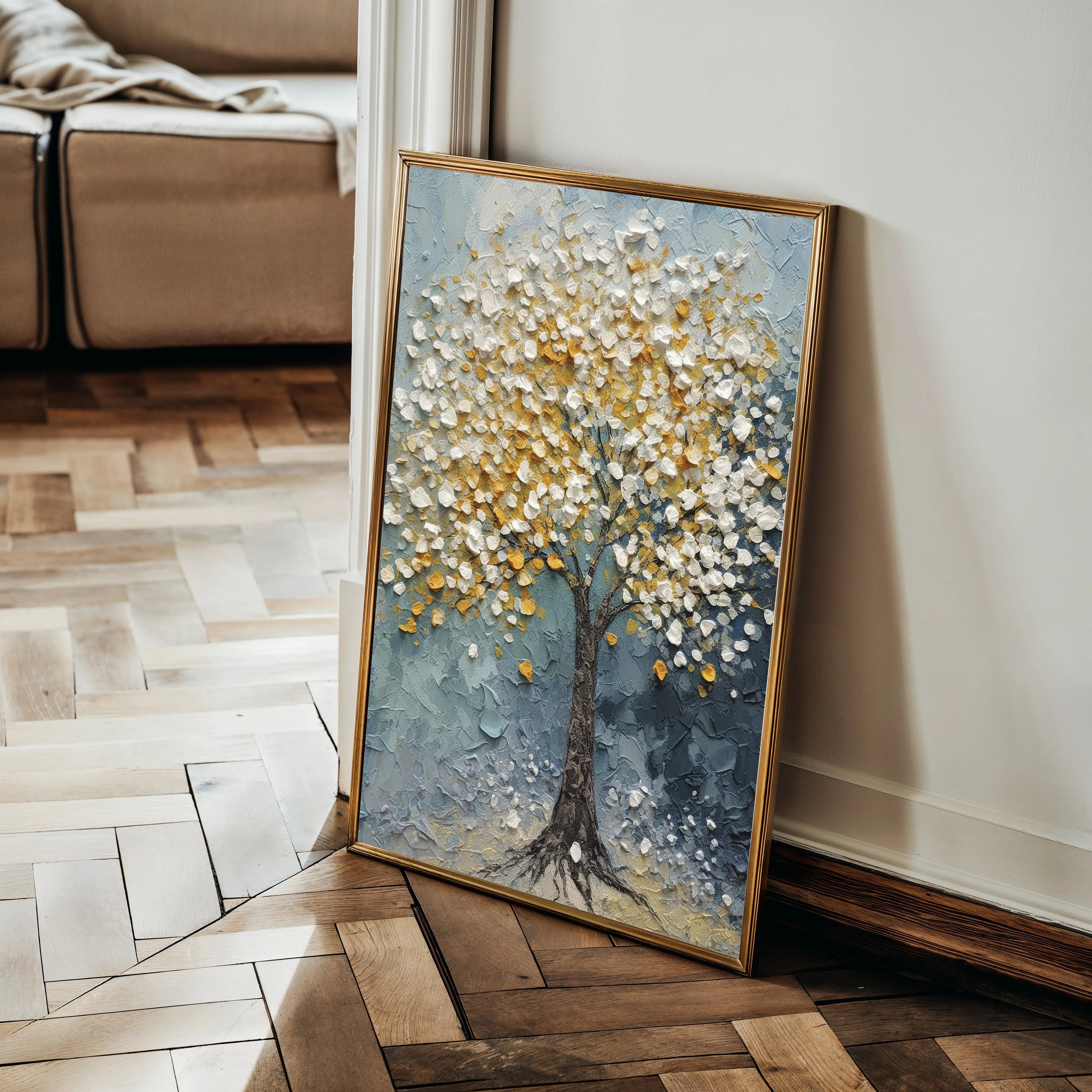 Floral 223 Canvas Art 60 x 40 cm / Black