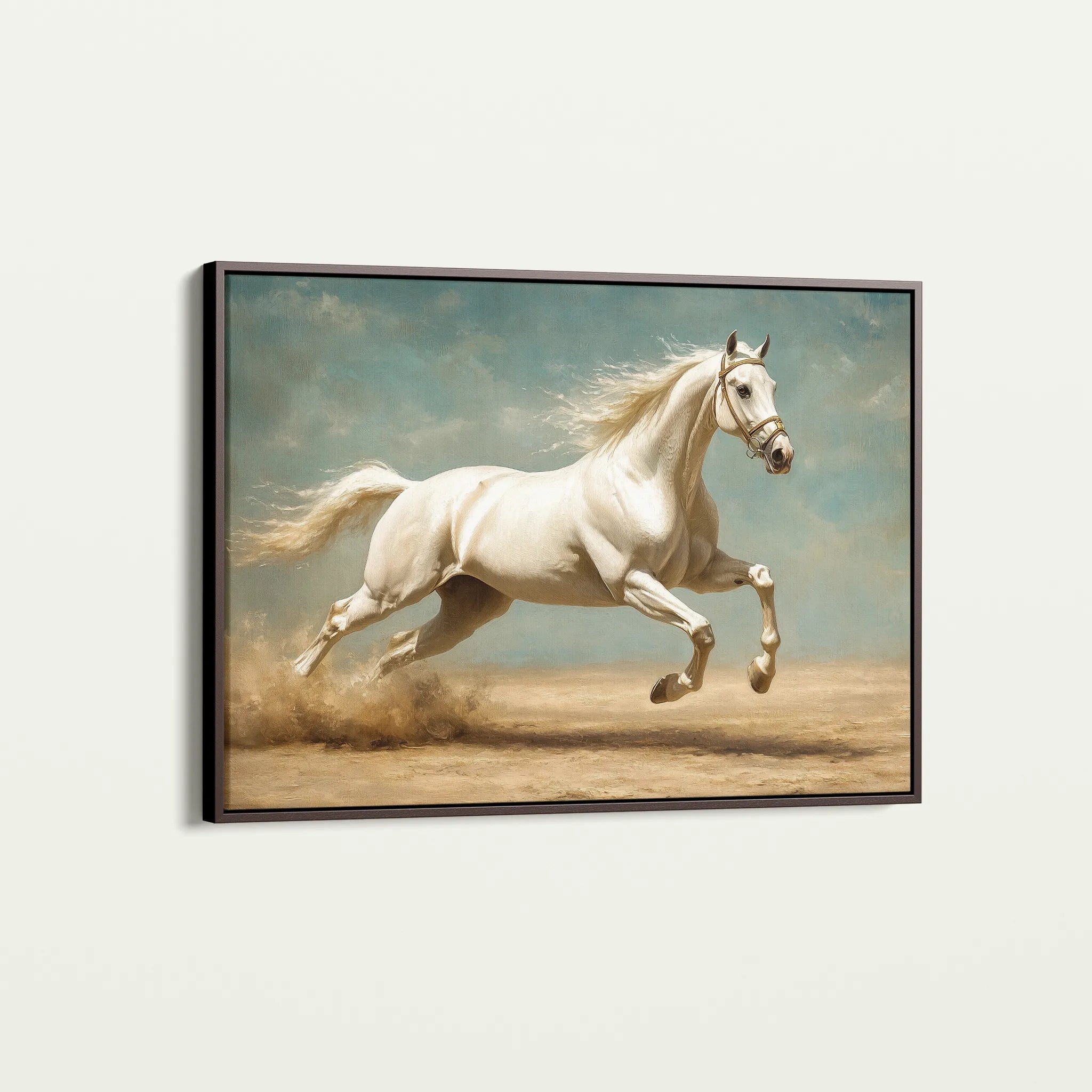 Horses 223 Canvas Art 60 x 40 cm / Black