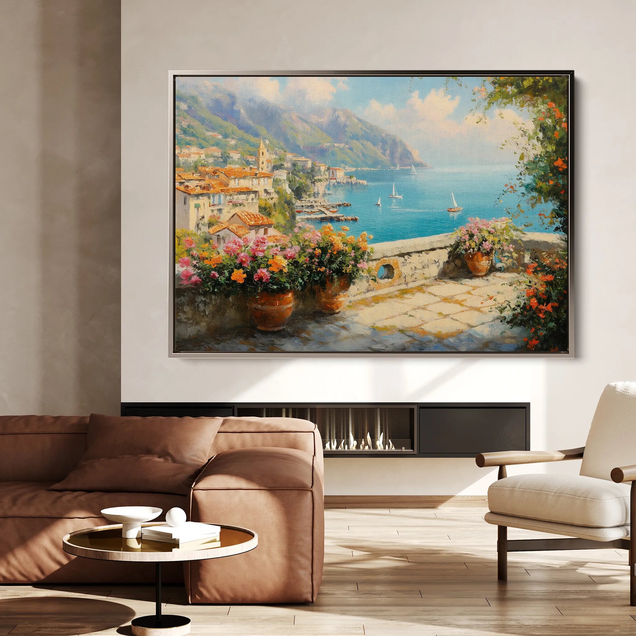 Landscape 223 Canvas Art 60 x 40 cm / Black