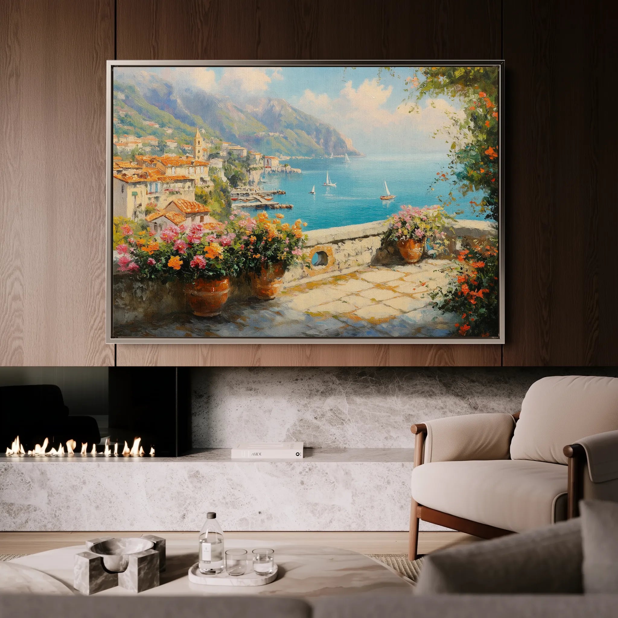 Landscape 223 Canvas Art 60 x 40 cm / Black