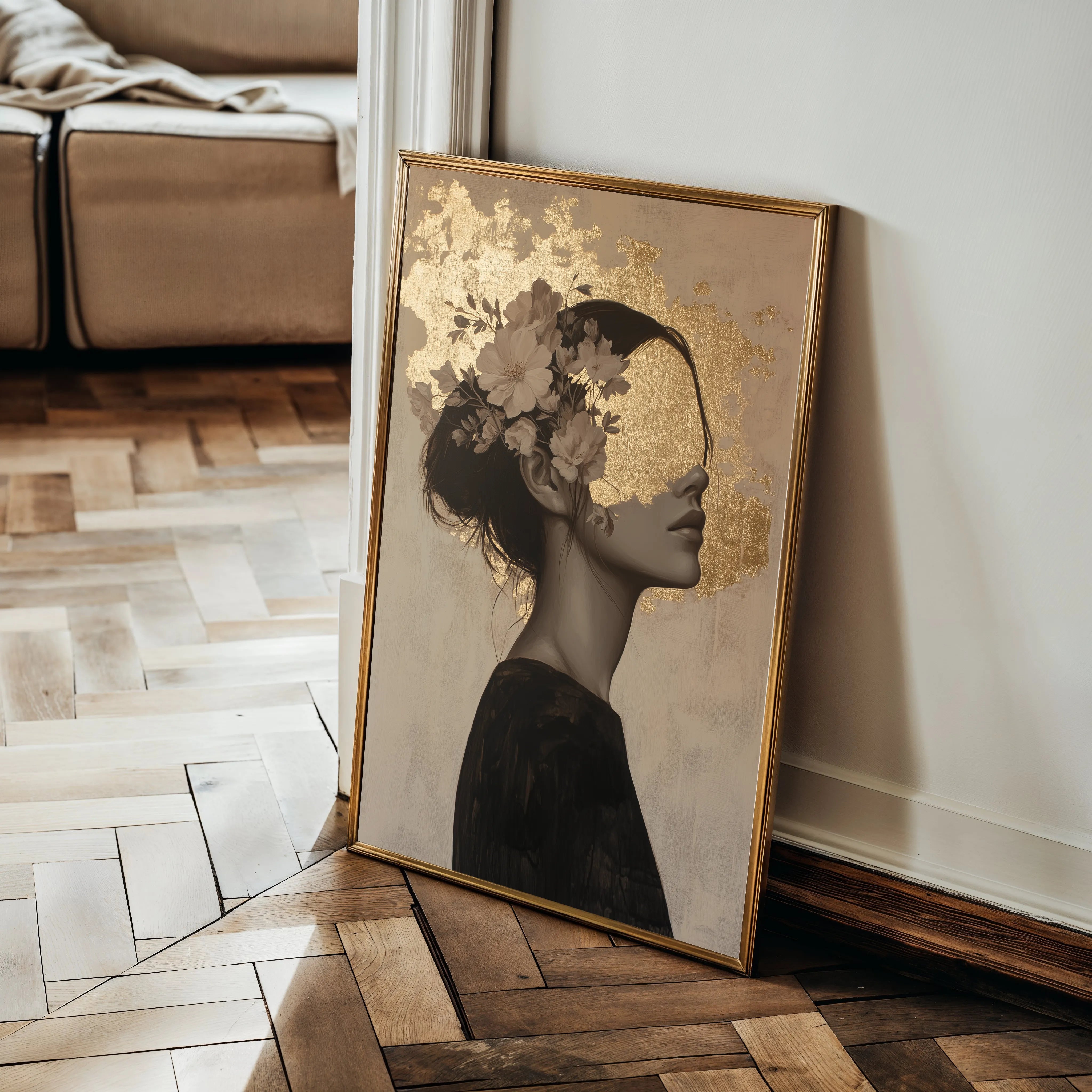 Portrait 223 Canvas Art 60 x 40 cm / Black