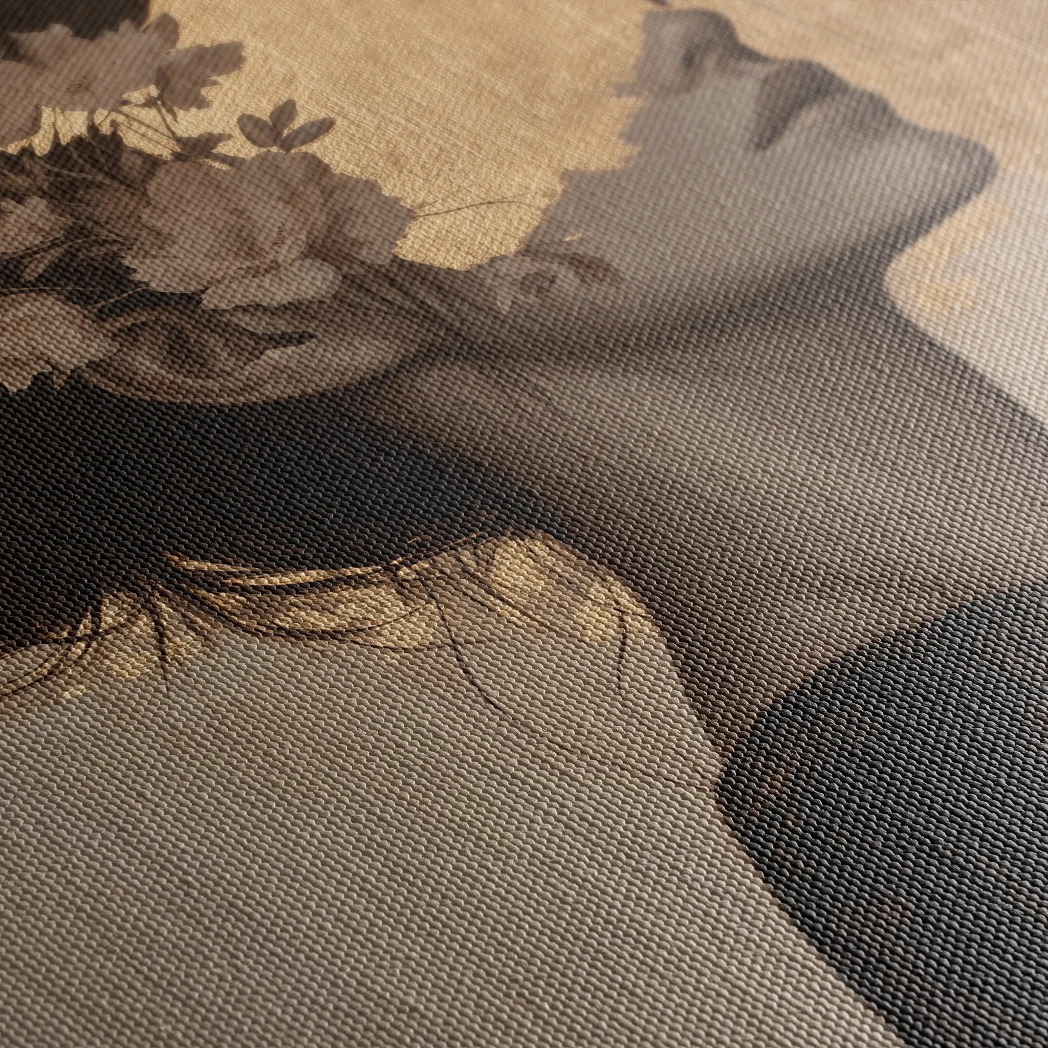 Portrait 223 Canvas Art 60 x 40 cm / Black