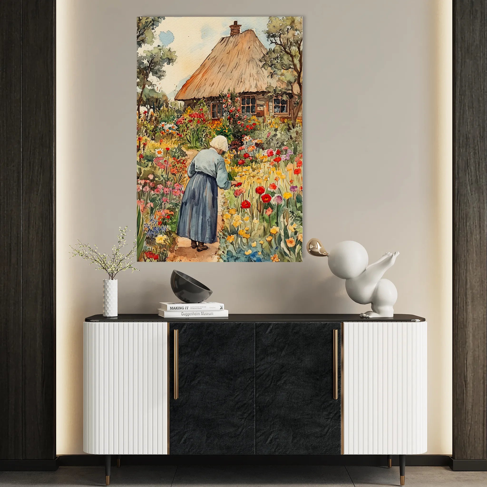 Landscape 225 Canvas Art 60 x 40 cm / Black