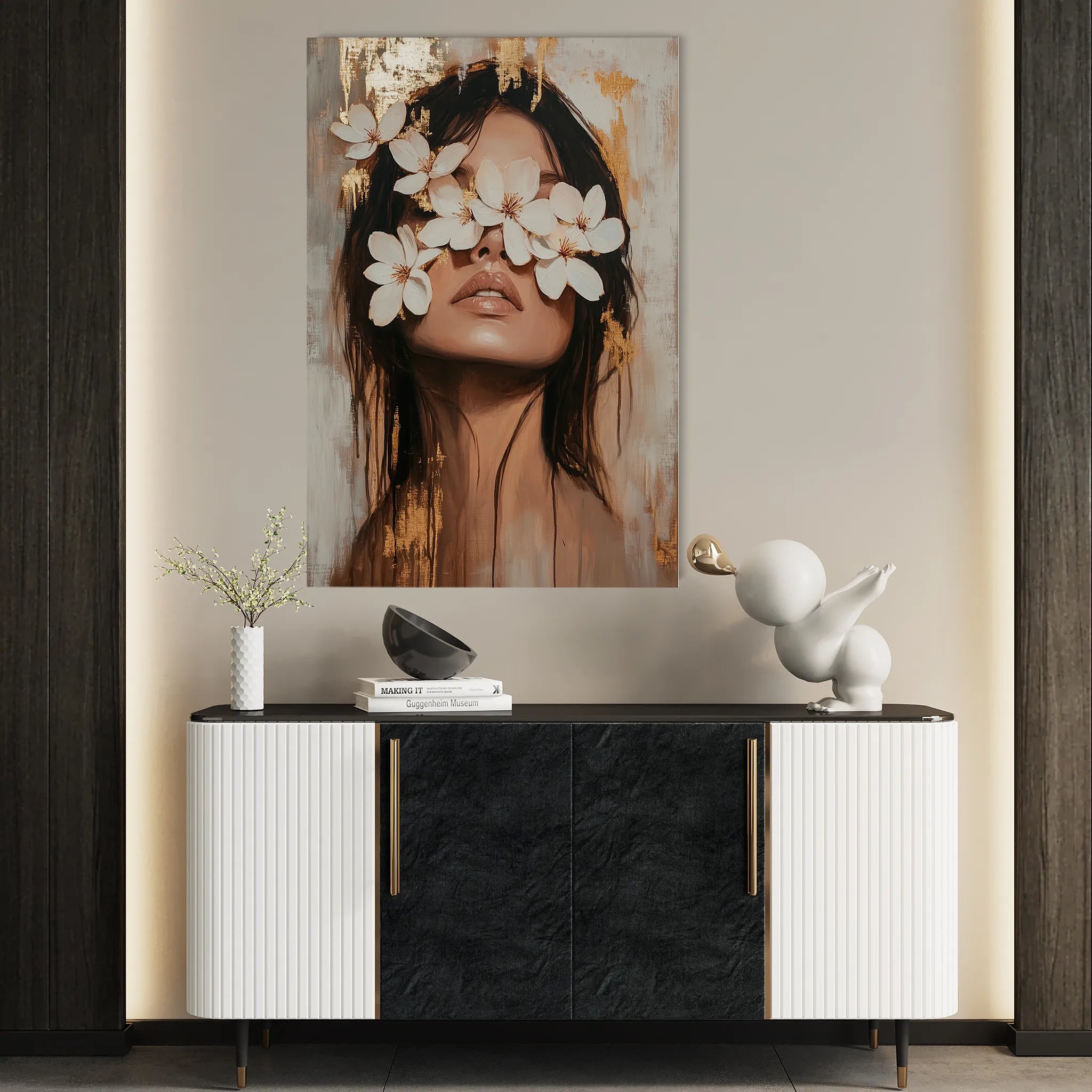 Portrait 225 Canvas Art 60 x 40 cm / Black