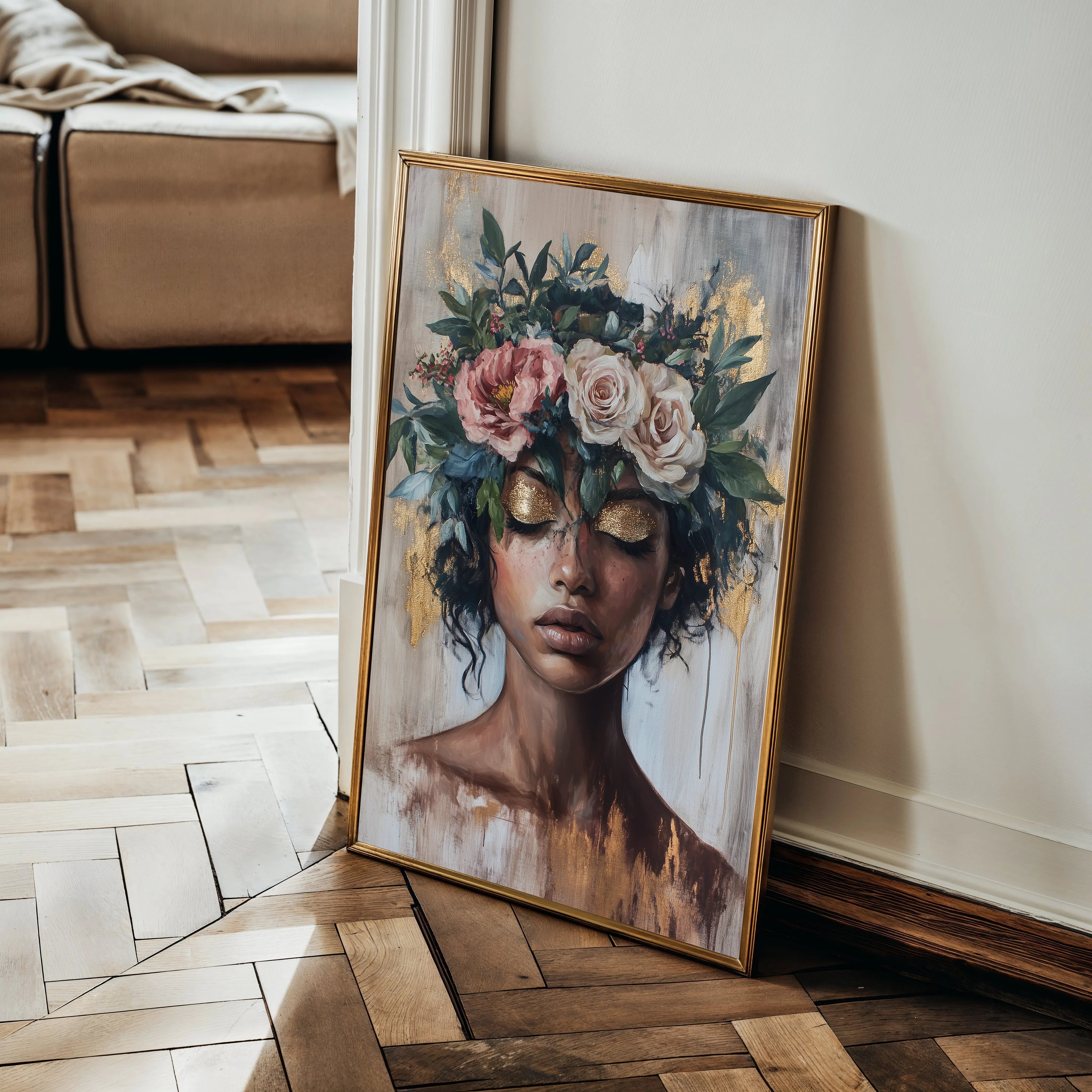 Portrait 226 Canvas Art 60 x 40 cm / Black