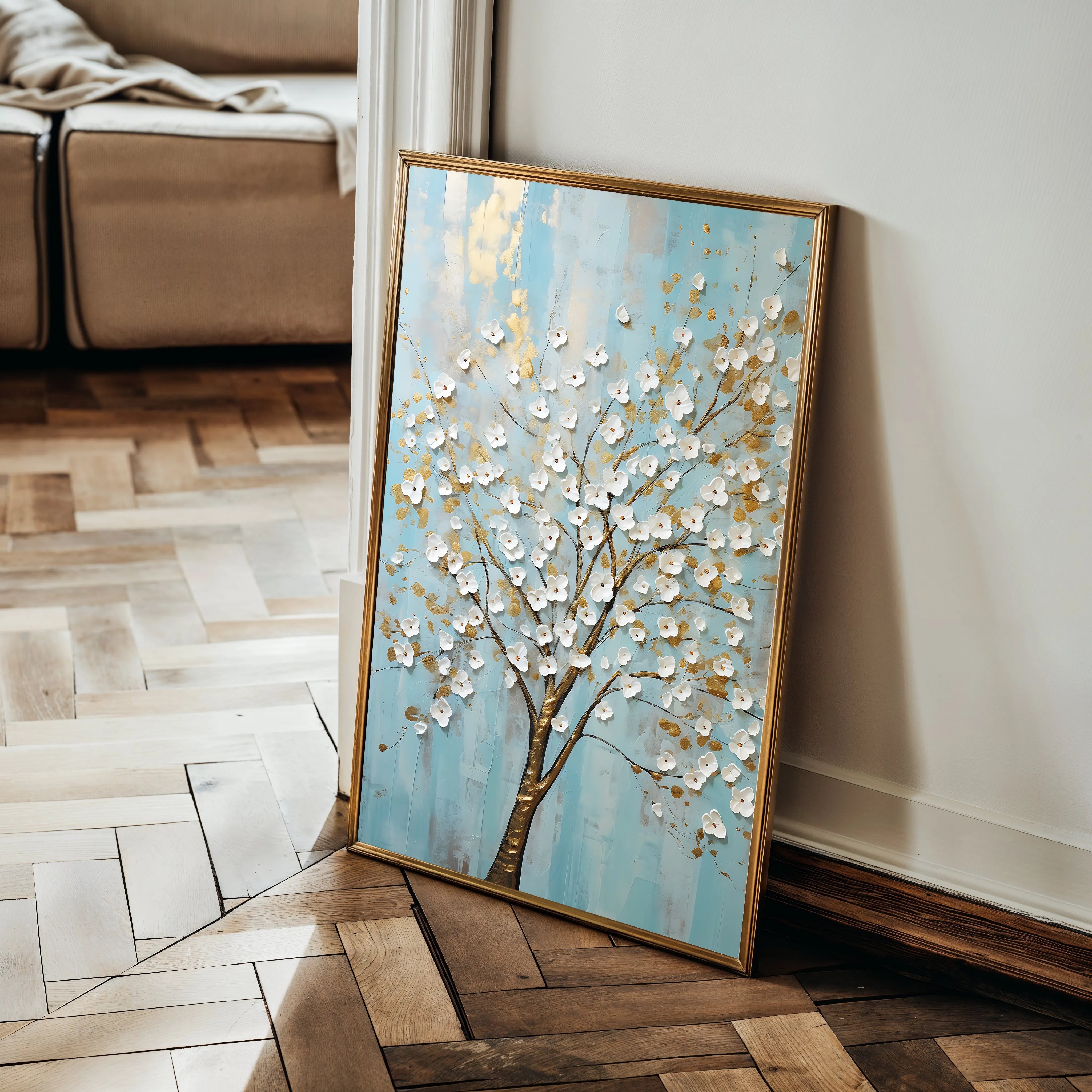Floral 227 Canvas Art 60 x 40 cm / Black