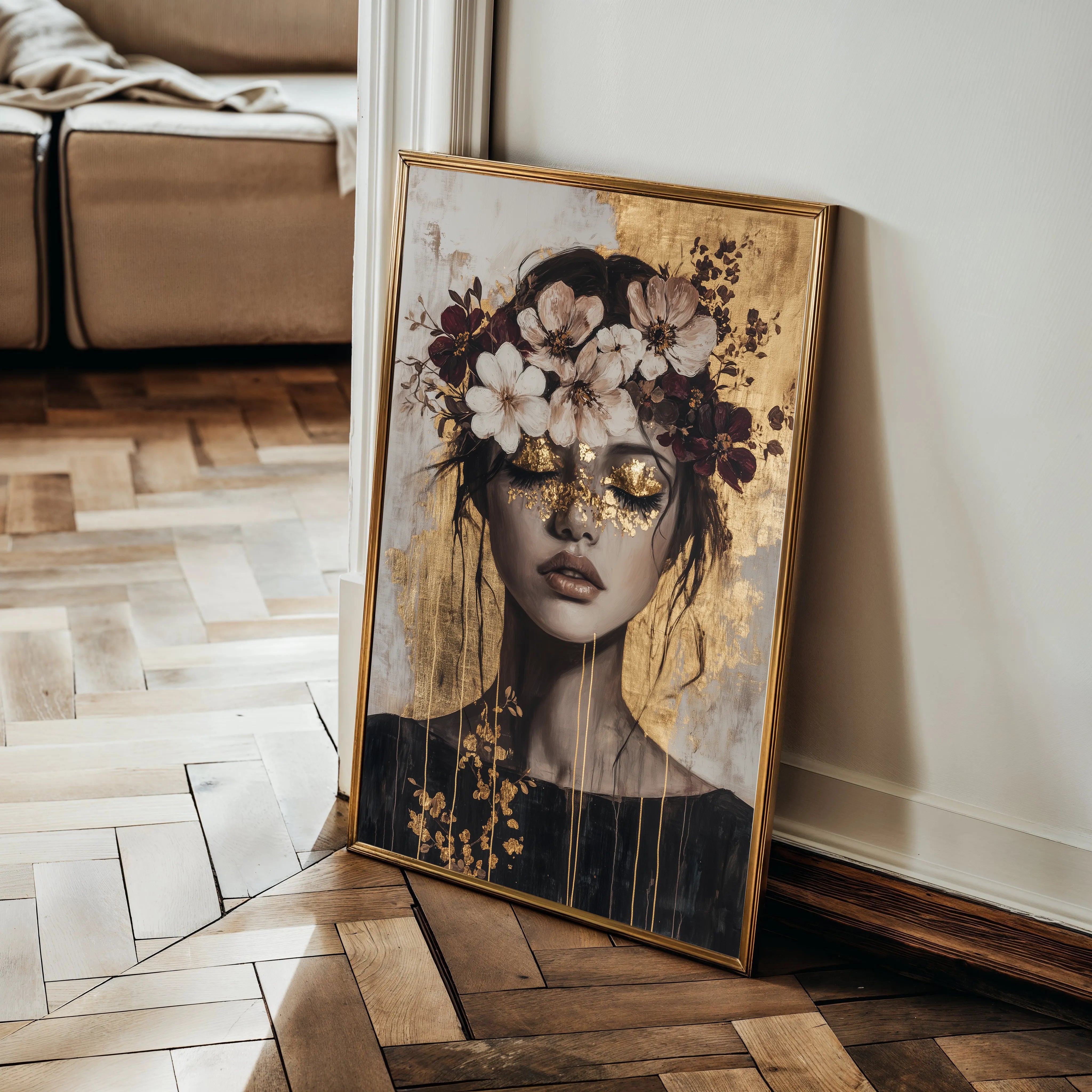 Portrait 227 Canvas Art 60 x 40 cm / Black